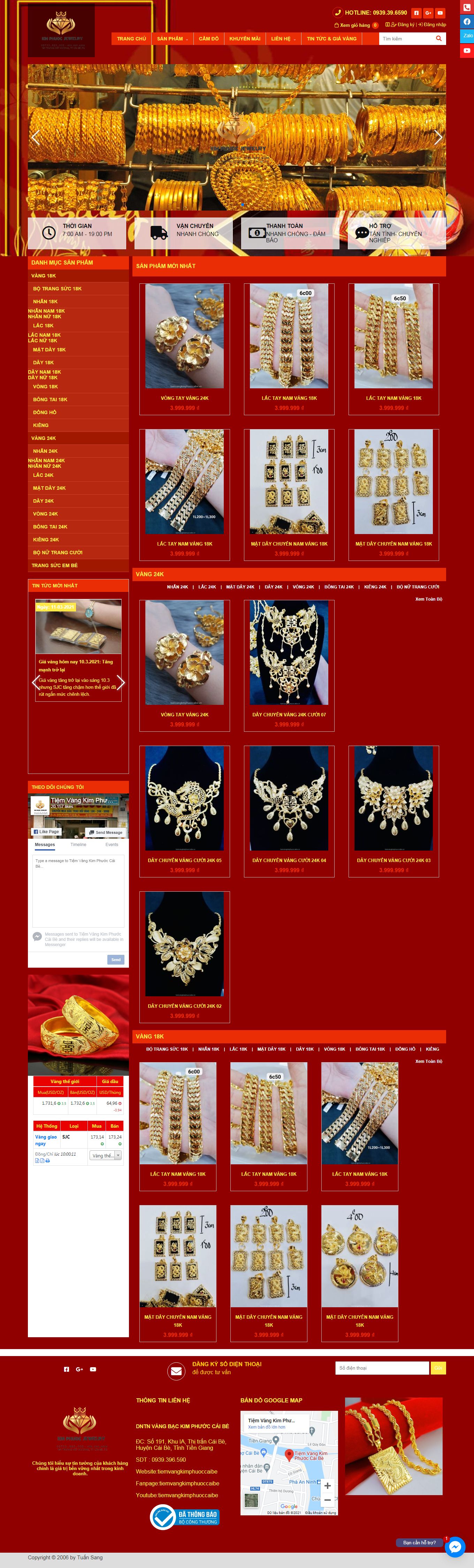 [pranda] Thiết kế Website web trang sức đẹp - tiemvangkimphuoccaibevn