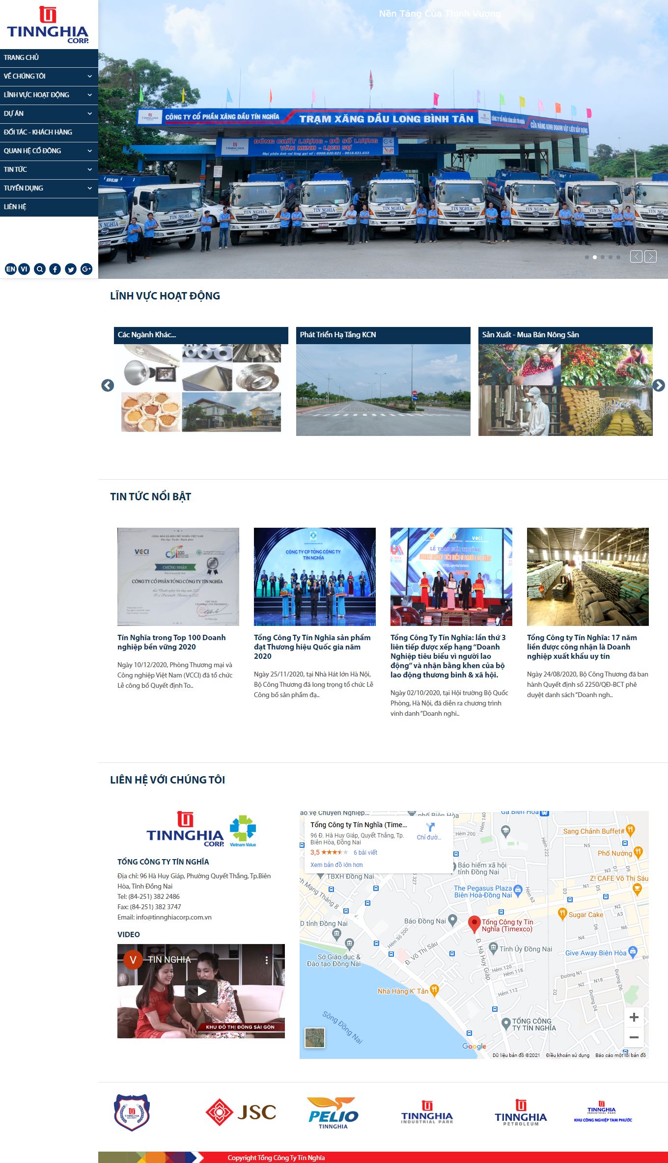 [idico] Thiết kế Website web khu công nghiệp - tinnghiacorpcomvn