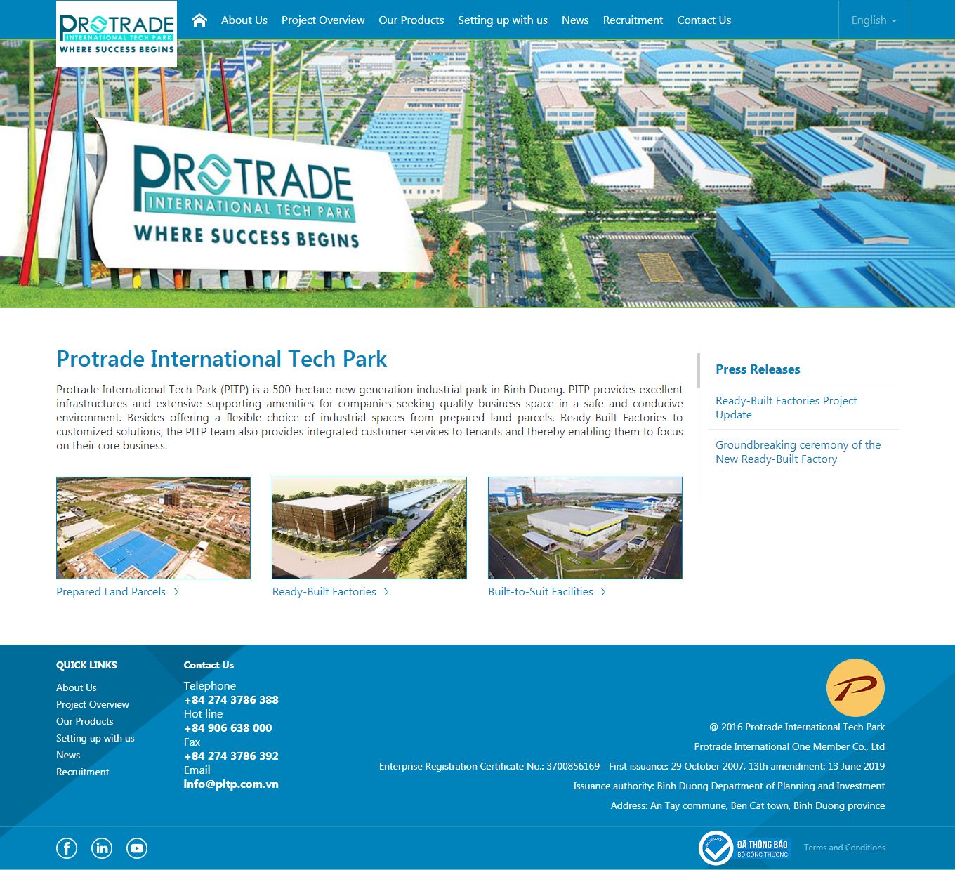 [idico] Thiết kế Website web khu công nghiệp - pitpcomvn