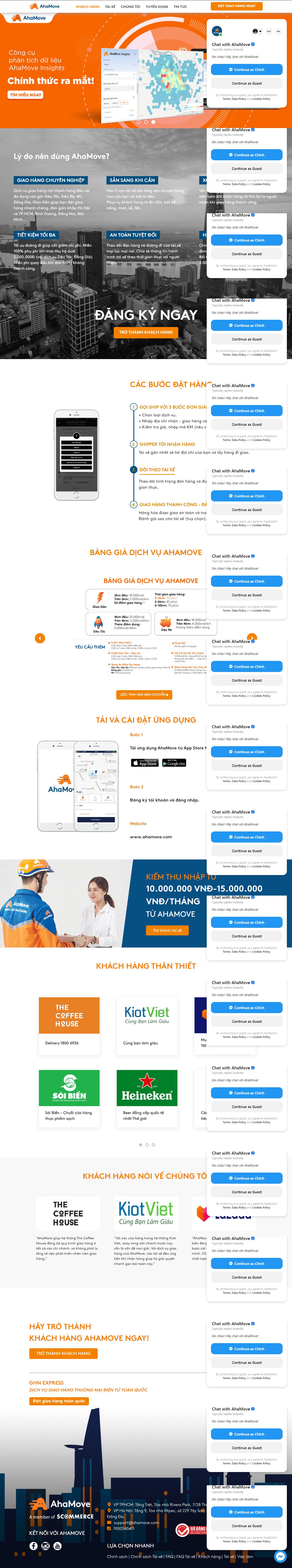 [dichvugiaohang] Thiết kế Website Web giao hàng - ahamovecom