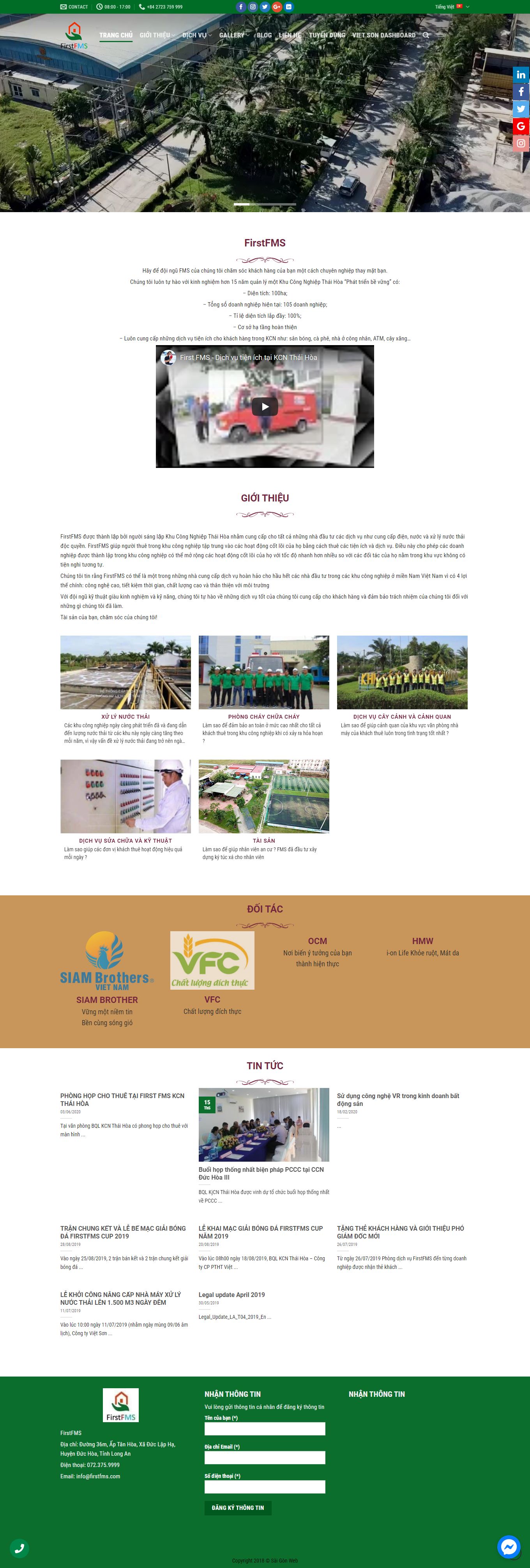 [idico] Thiết kế Website web khu công nghiệp - firstfmscom