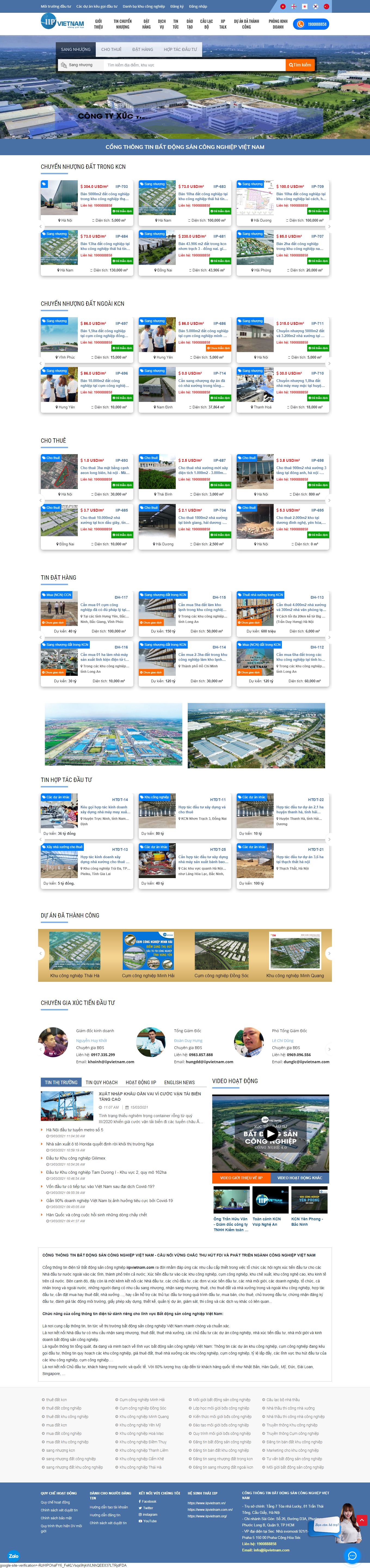 [idico] Thiết kế Website web khu công nghiệp - iipvietnamcom