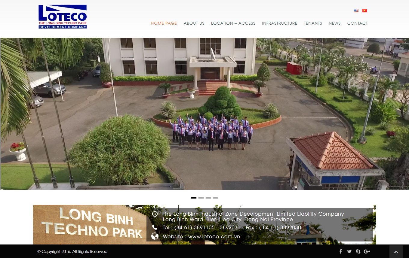 [idico] Thiết kế Website web khu công nghiệp - lotecocomvn