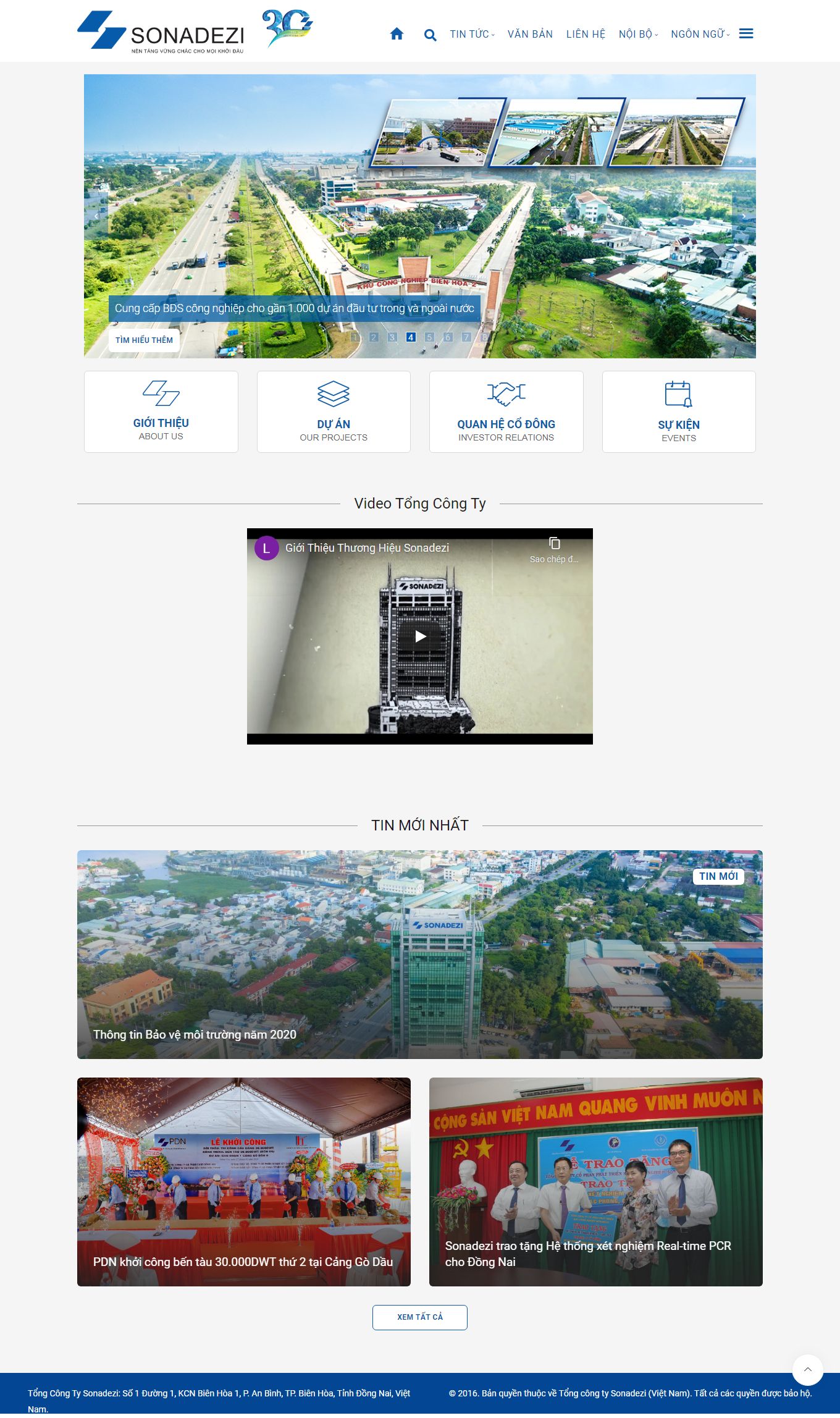 [idico] Thiết kế Website web khu công nghiệp - sonadezicomvn