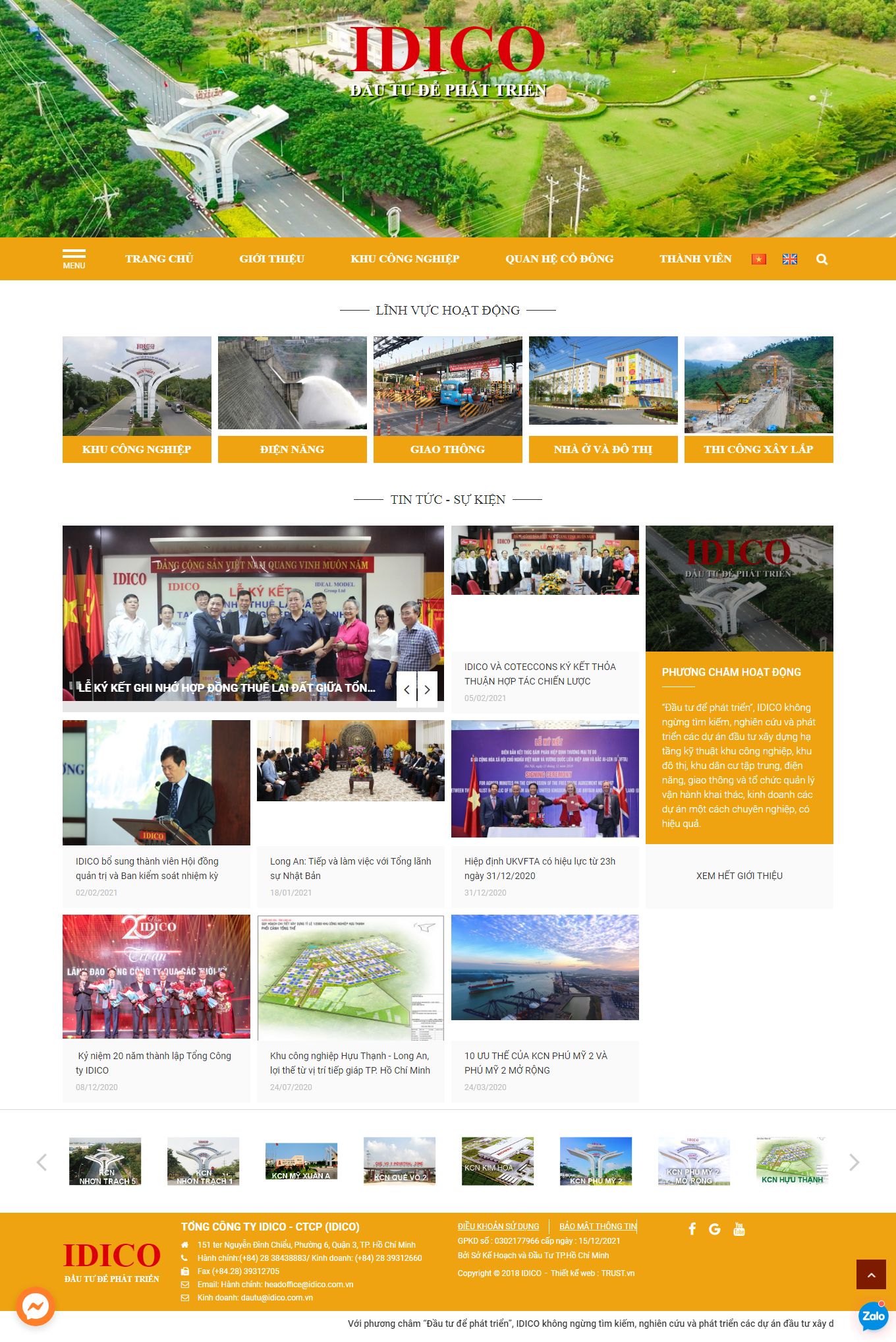 [idico] Thiết kế Website web khu công nghiệp - wwwidicocomvn