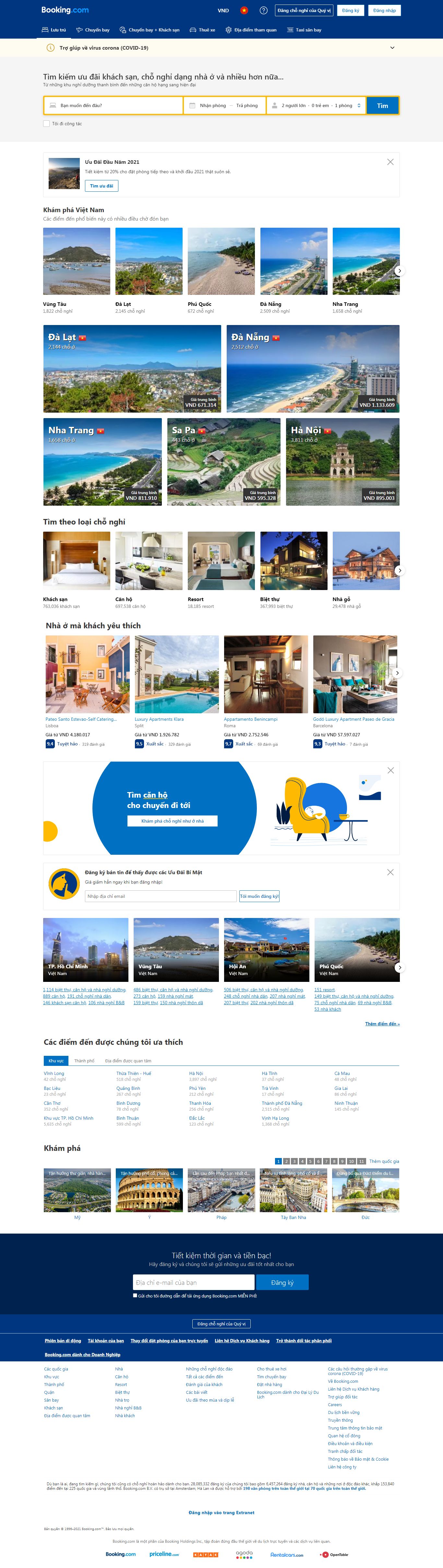 Thiết kế Website Web khách sạn - wwwbookingcom