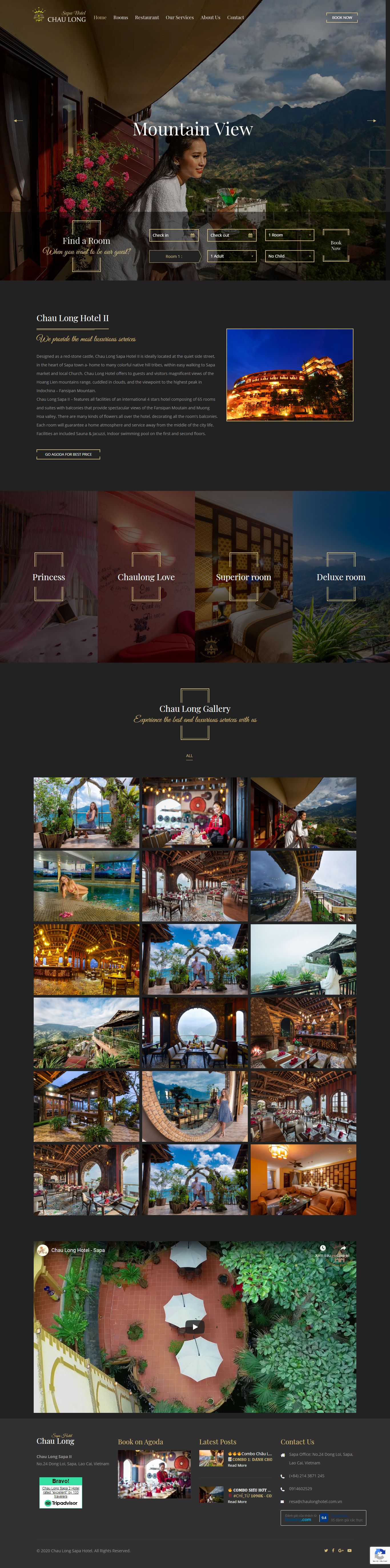 Thiết kế Website Web khách sạn - chaulonghotelcomvn