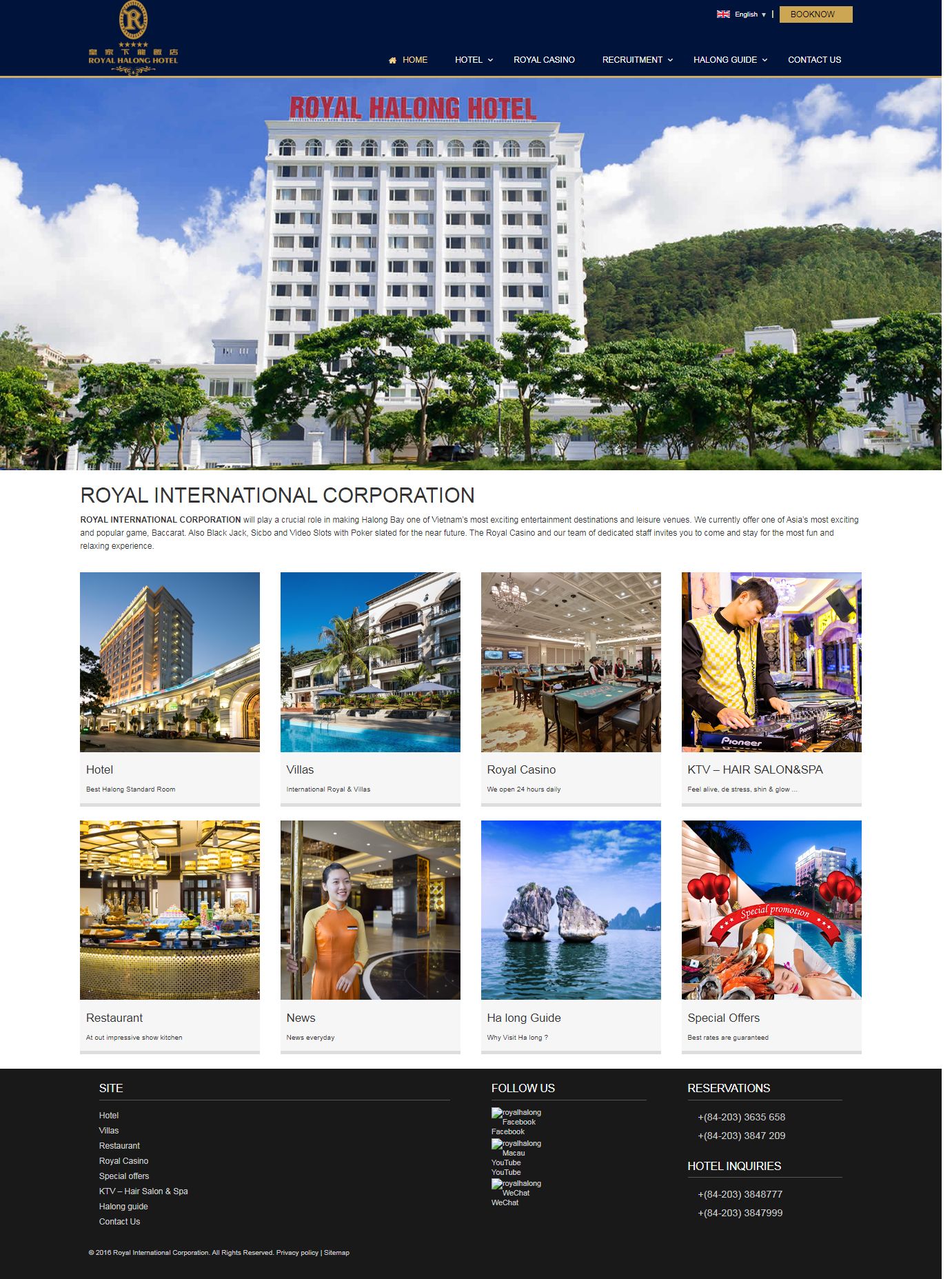 Thiết kế Website Web khách sạn - royalhalonghotelcom