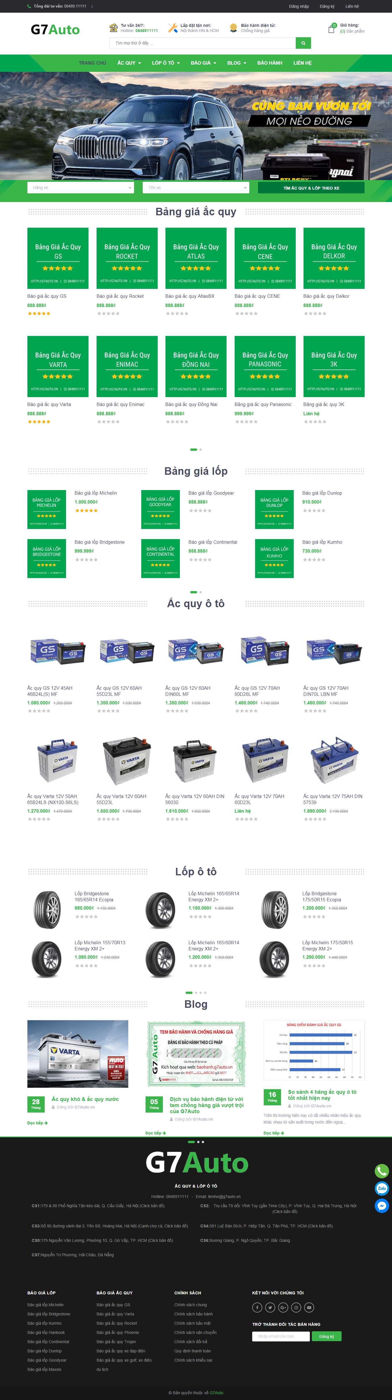 [acquybachlong] Thiết kế Website web ắc quy - g7autovn