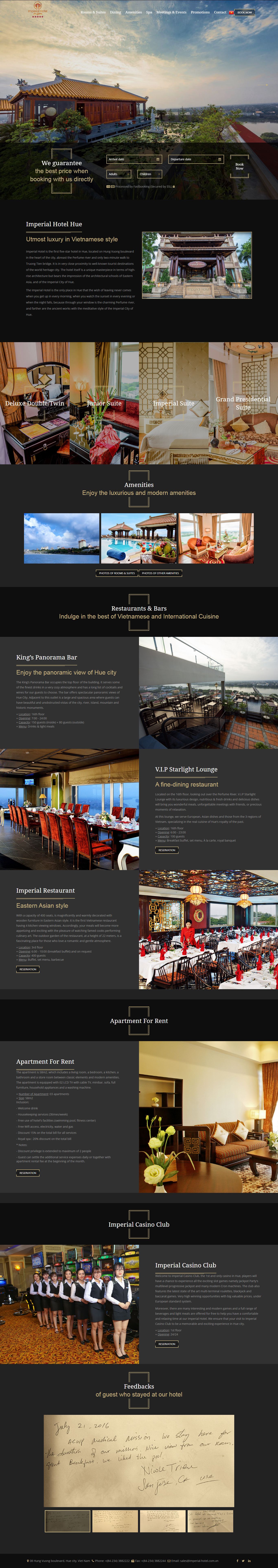 Thiết kế Website Web khách sạn - wwwimperial-hotelcomvn
