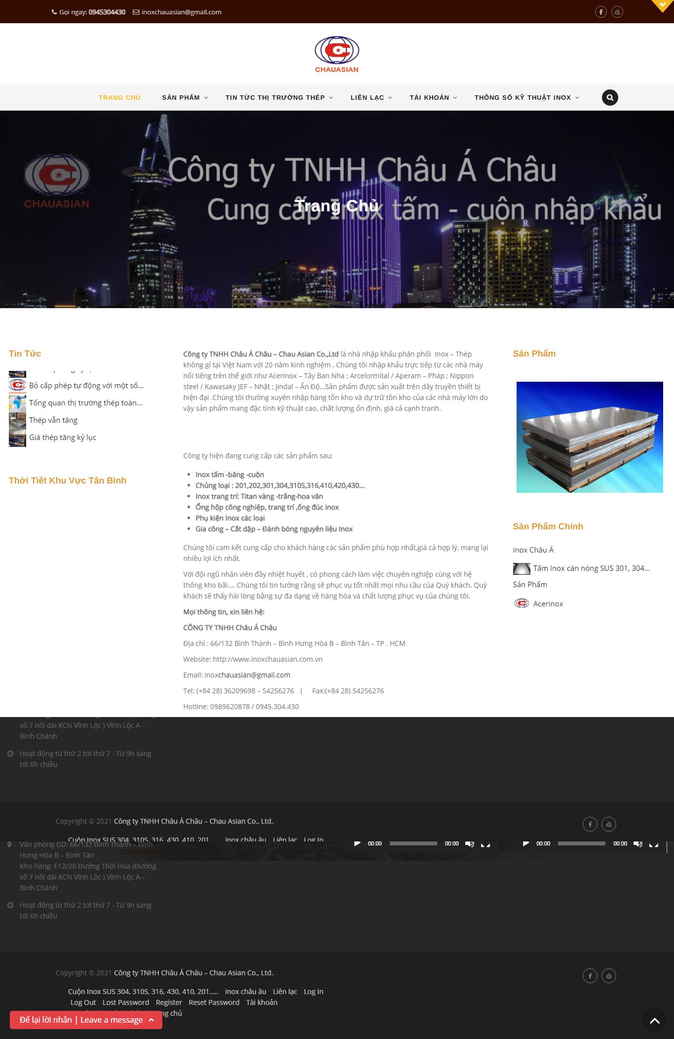 [osatavn] Thiết kế Website Web inox - wwwinoxchauasiancomvn
