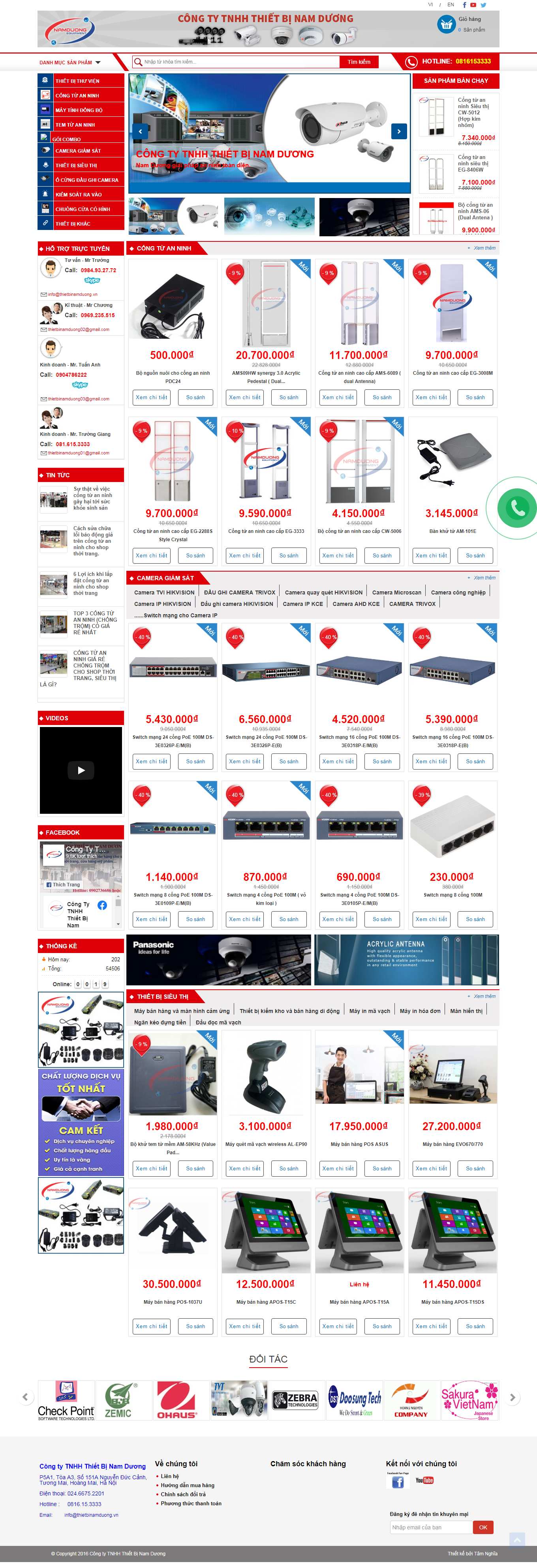 [ngoinhaantoan] Thiết kế Website web hệ thống an ninh - wwwthietbinamduongvn