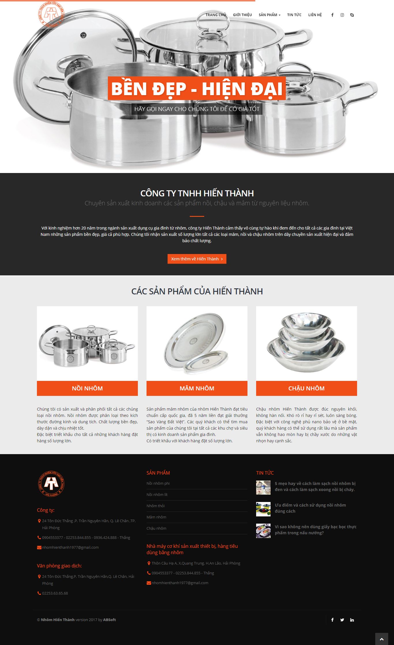 [daidongtien] Thiết kế Website Web đồ gia dụng - nhomhienthanhcom