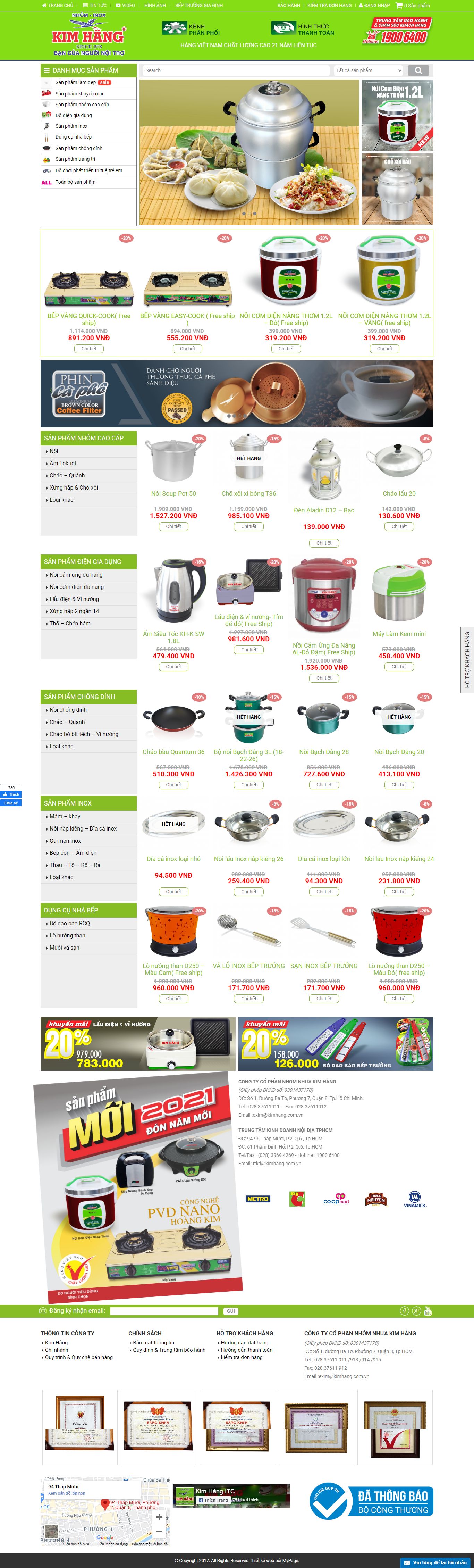 [daidongtien] Thiết kế Website Web đồ gia dụng - kimhangonlinevn