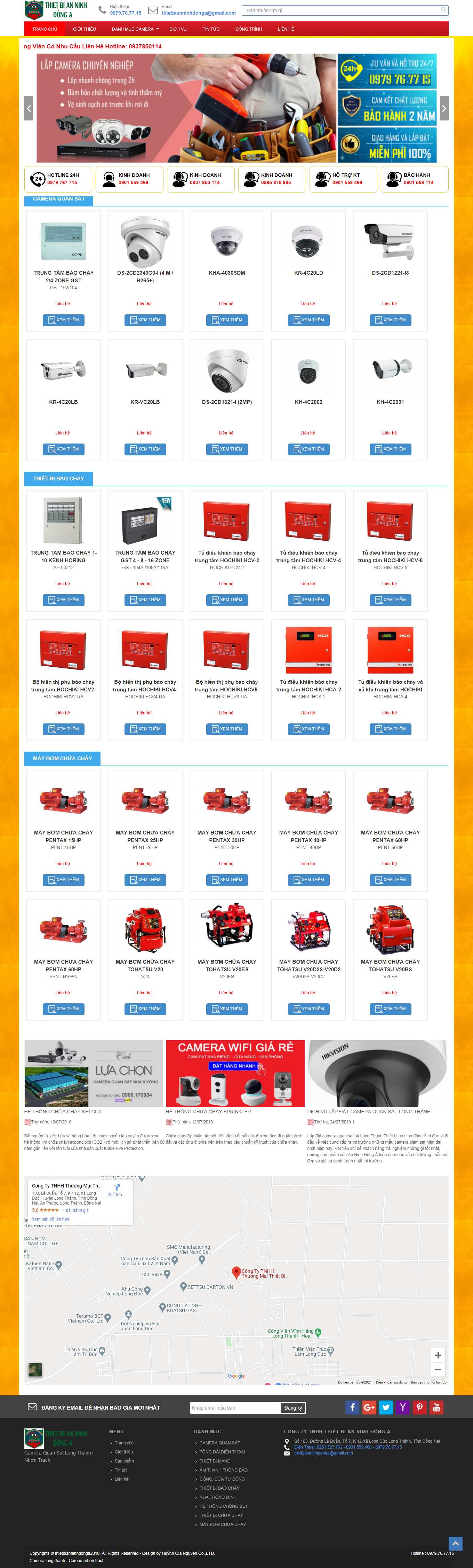 [ngoinhaantoan] Thiết kế Website web hệ thống an ninh - thietbianninhdongacom