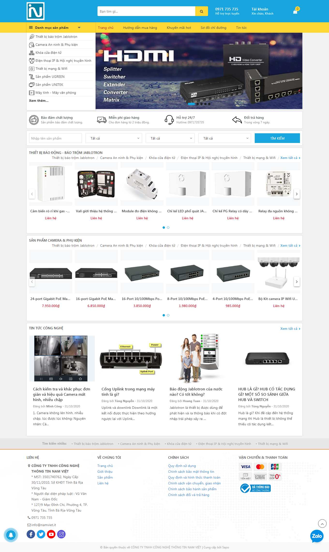 [ngoinhaantoan] Thiết kế Website web hệ thống an ninh - namvietit