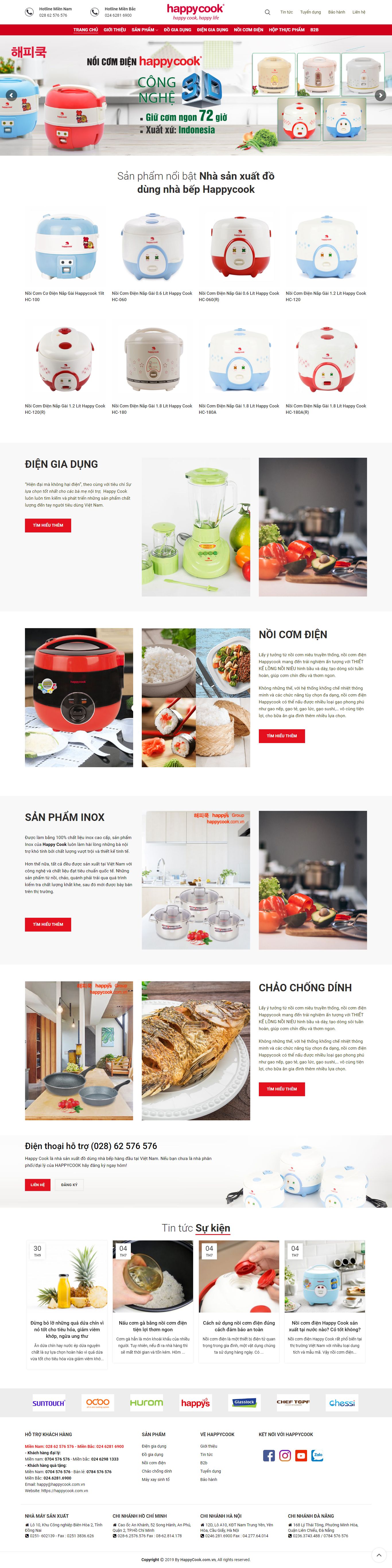 [daidongtien] Thiết kế Website Web đồ gia dụng - happycookcomvn