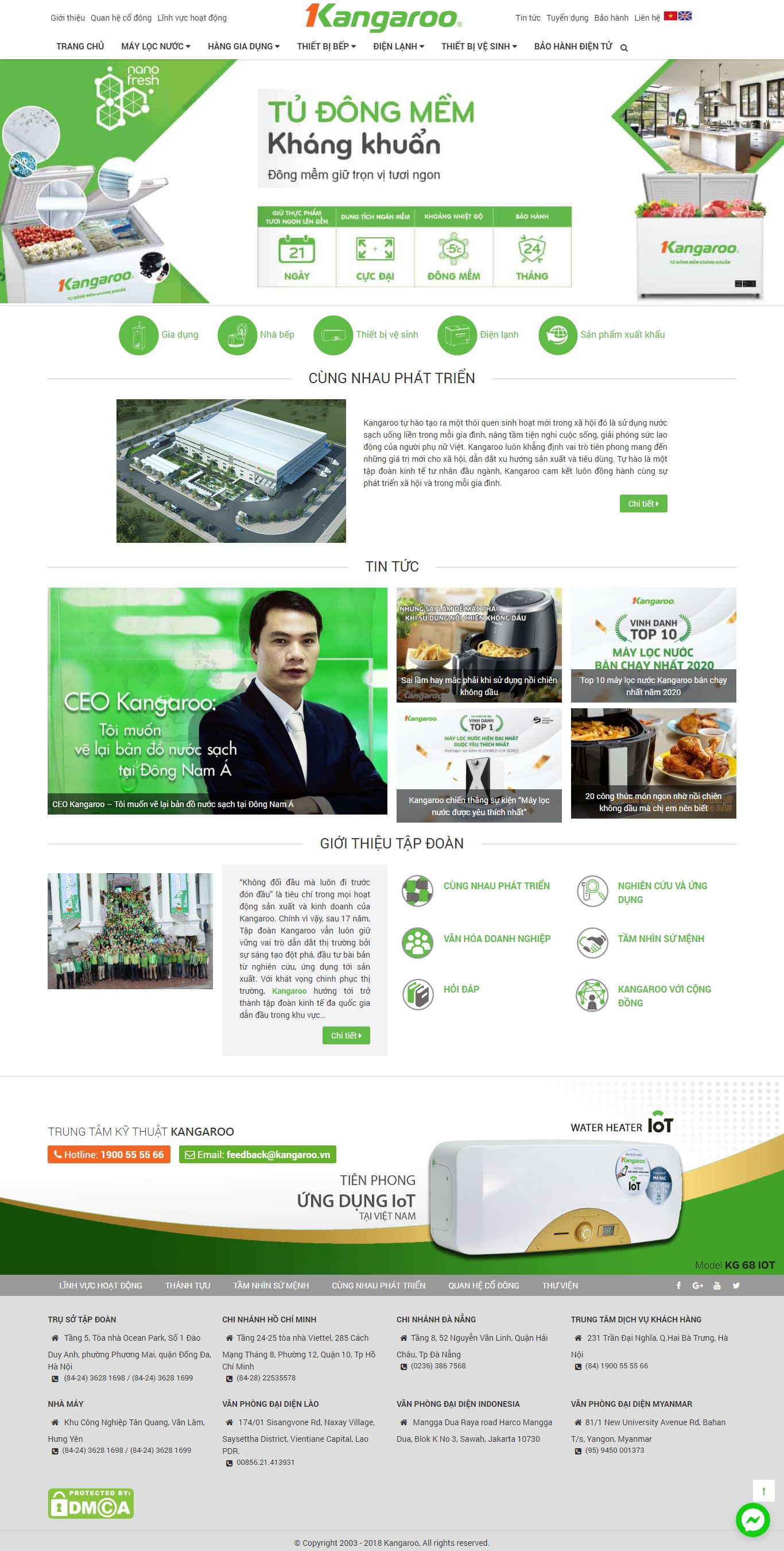 [daidongtien] Thiết kế Website Web đồ gia dụng - kangaroovn