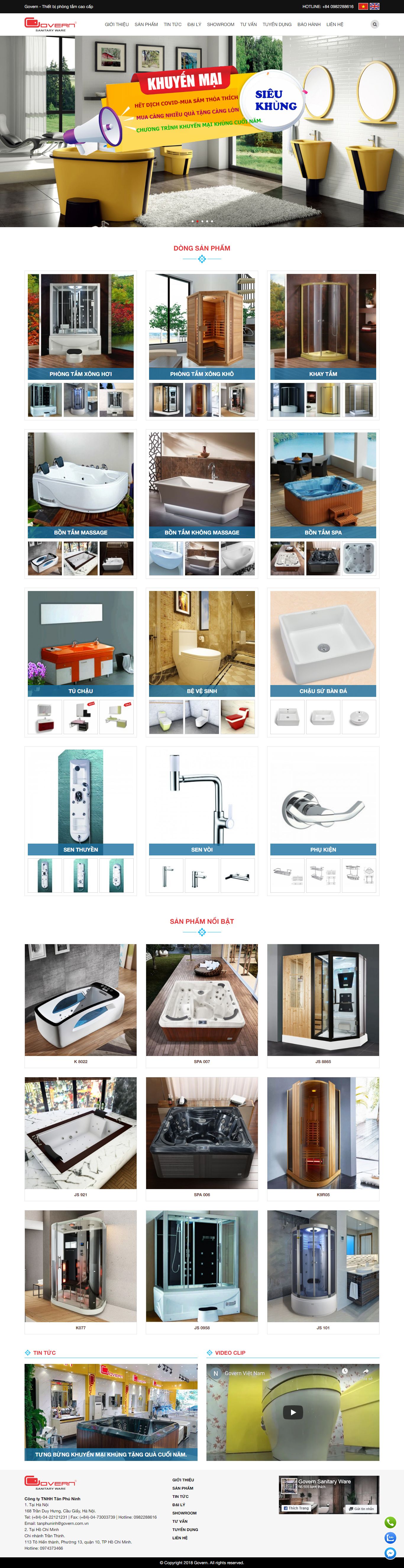 [hyundaebidet] Thiết kế Website Web thiết bị vệ sinh - governcomvn