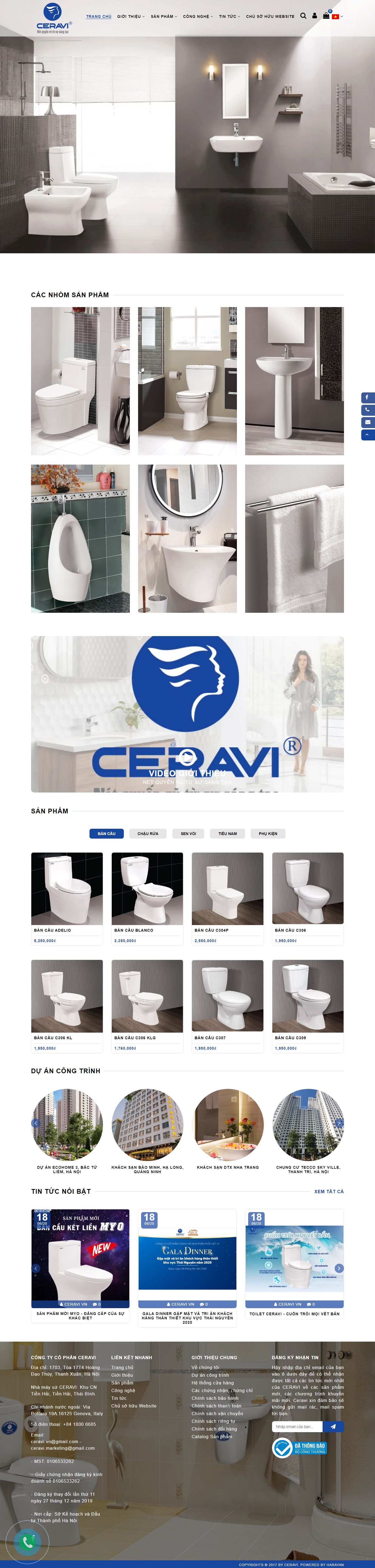 [hyundaebidet] Thiết kế Website Web thiết bị vệ sinh - ceravivn