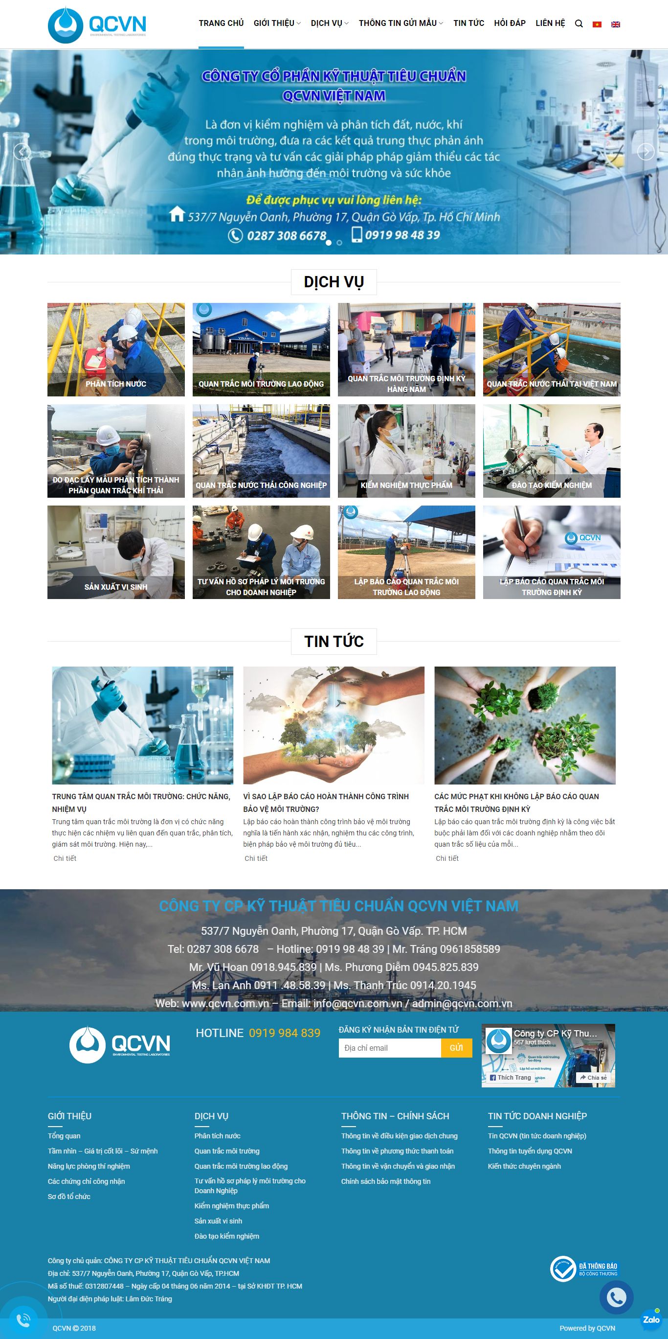 [vea] Thiết kế Website Web môi trường - qcvncomvn