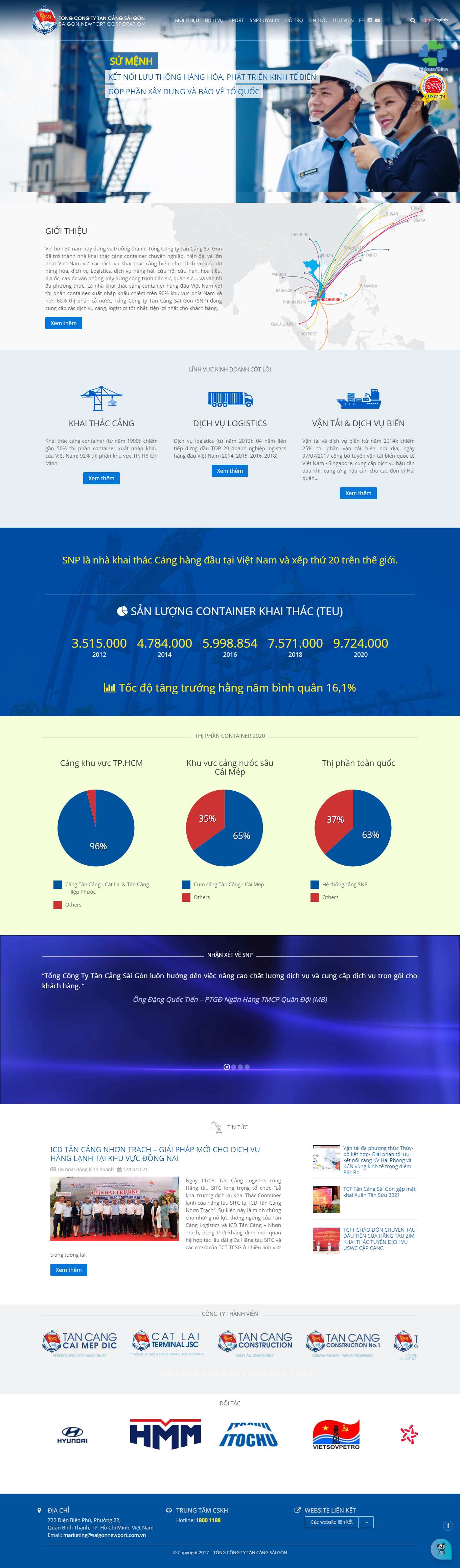 [pilotco2] Thiết kế Website web hàng hải - saigonnewportcomvn