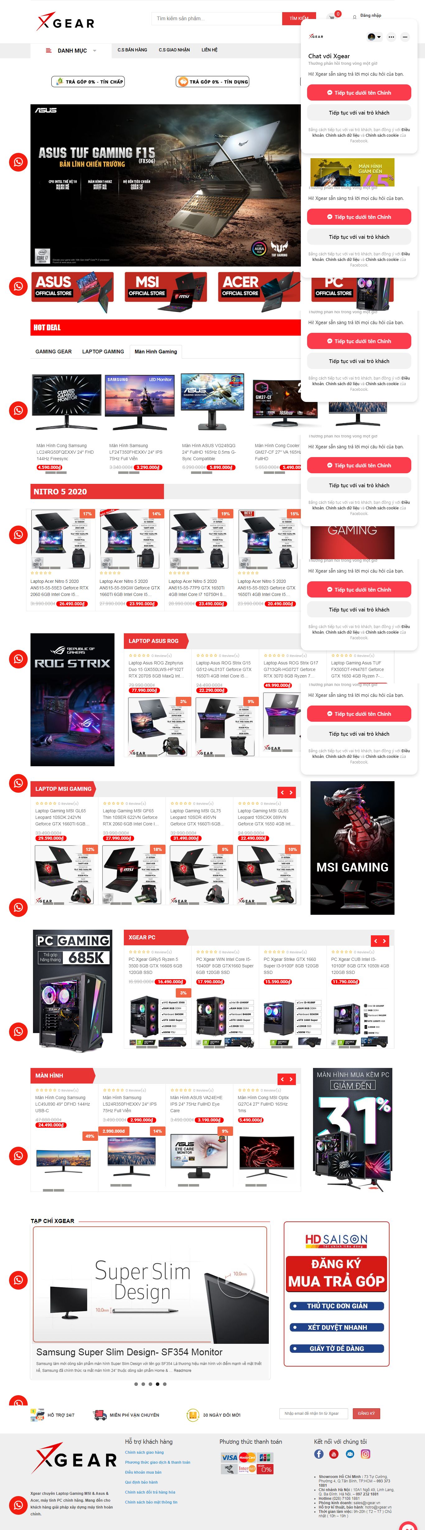 [maytinhanphat] Thiết kế Website web bán laptop - xgearvn