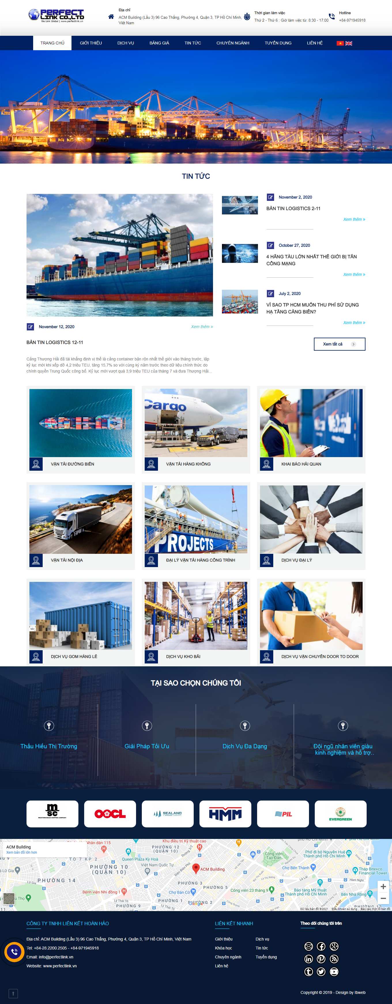 [pilotco2] Thiết kế Website web hàng hải - perfectlinkvn