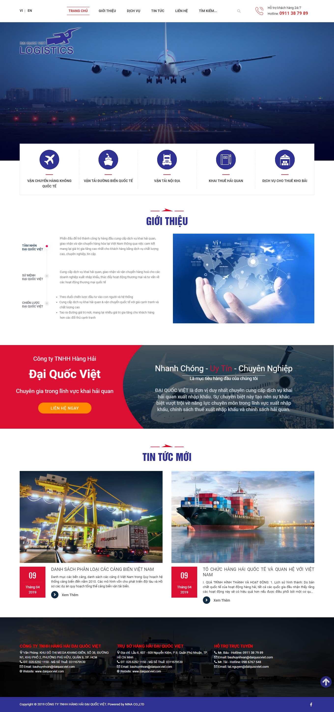 [pilotco2] Thiết kế Website web hàng hải - daiquocvietcom