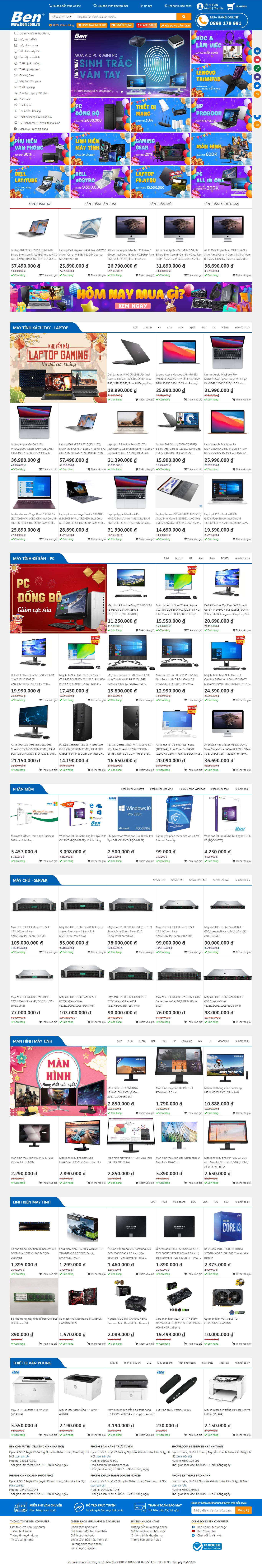 [maytinhanphat] Thiết kế Website web bán laptop - bencomvn