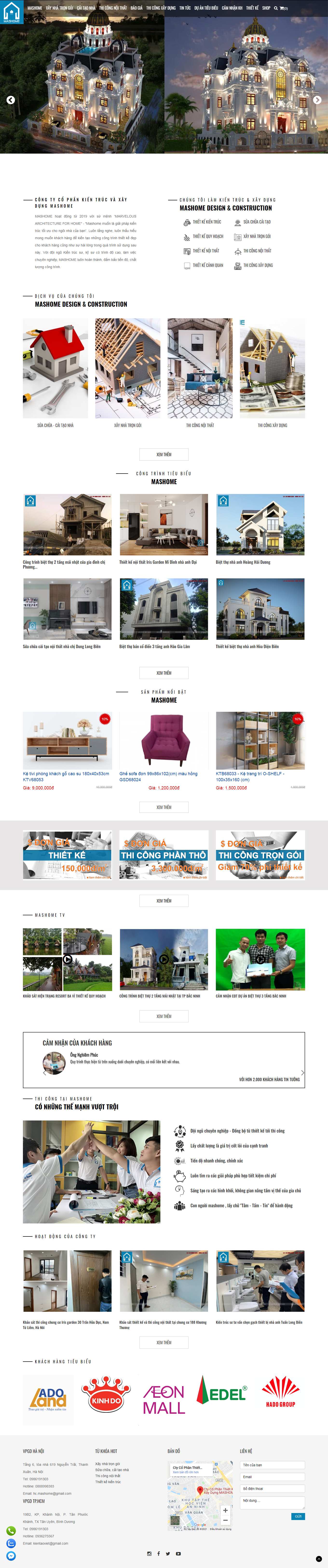 Thiết kế Website web xây dựng - xaydungmashomecom