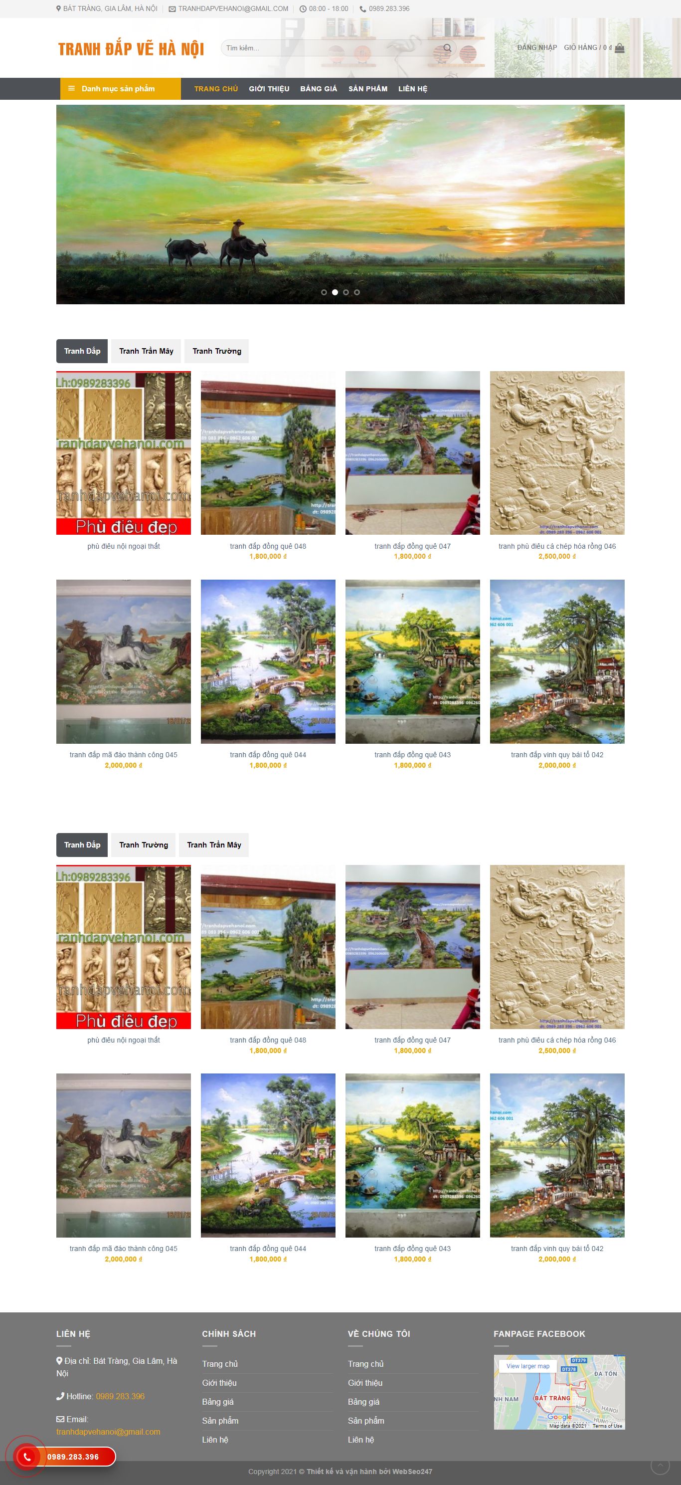 [vietcanvas] Thiết kế Website web bán tranh 3d - tranhdaphanoicom