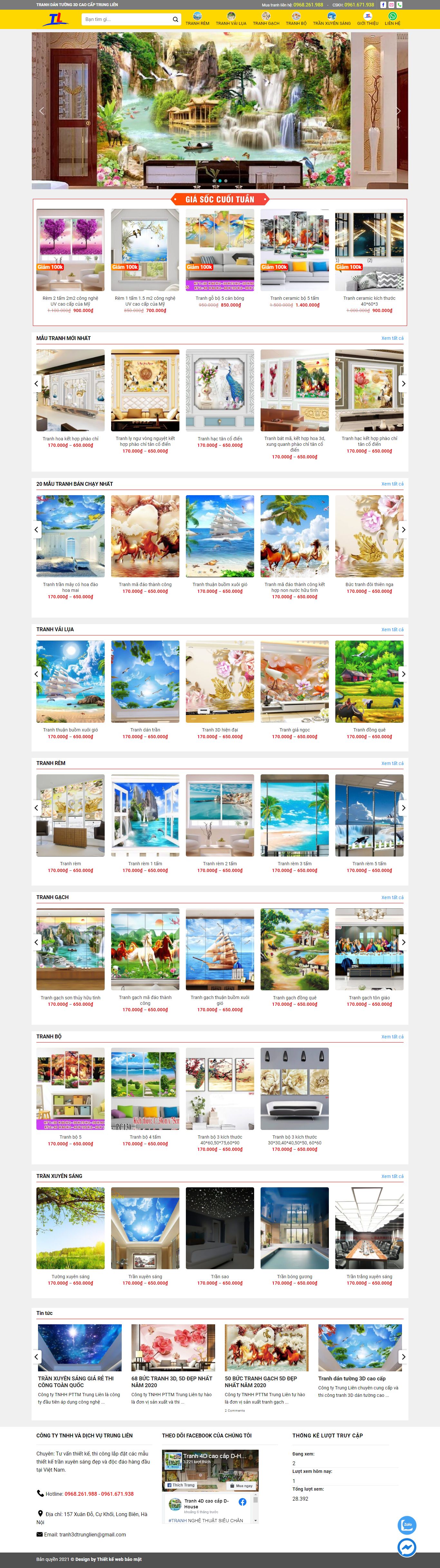 [vietcanvas] Thiết kế Website web bán tranh 3d - thegioitranhvietnamcom