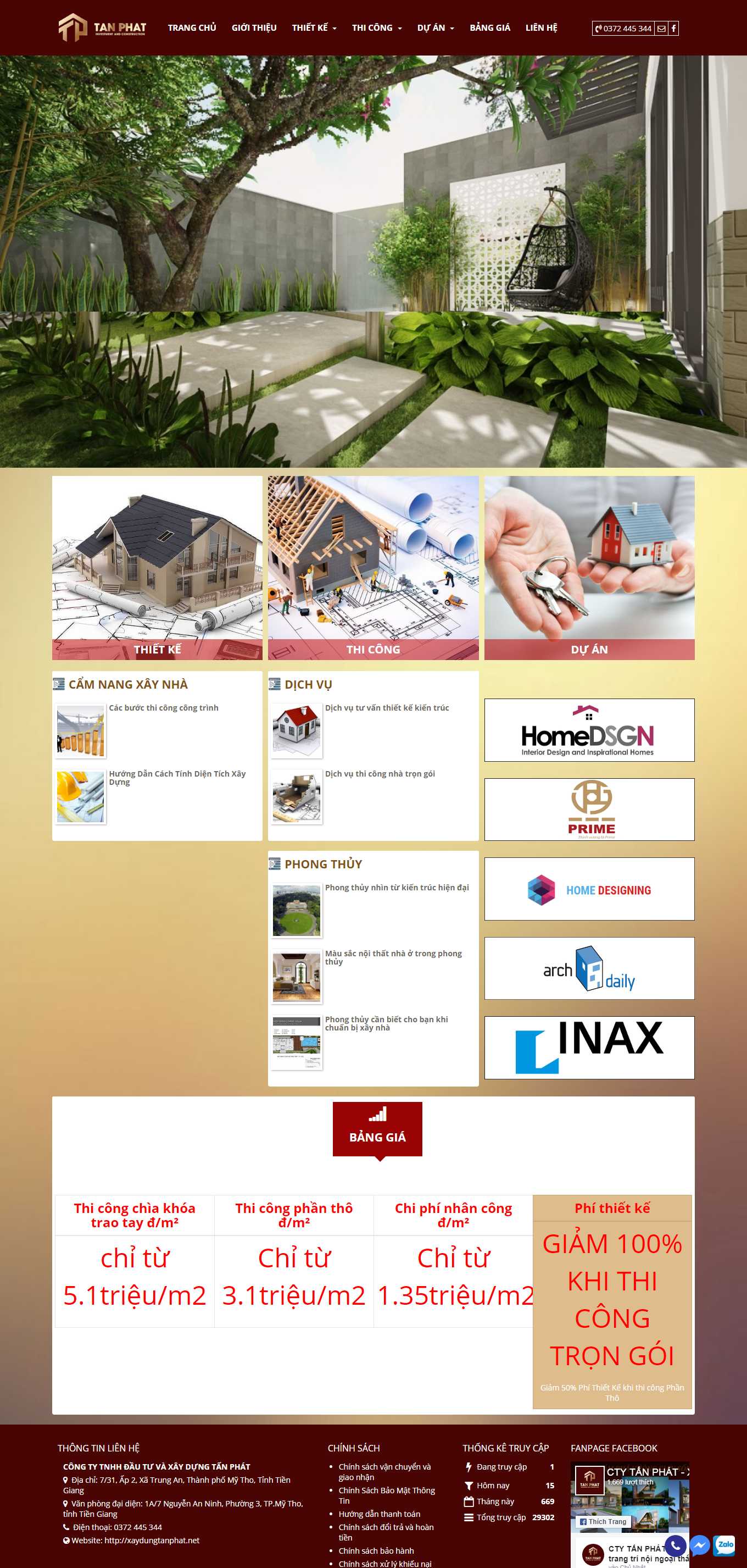 Thiết kế Website web xây dựng - xaydungtanphatnet