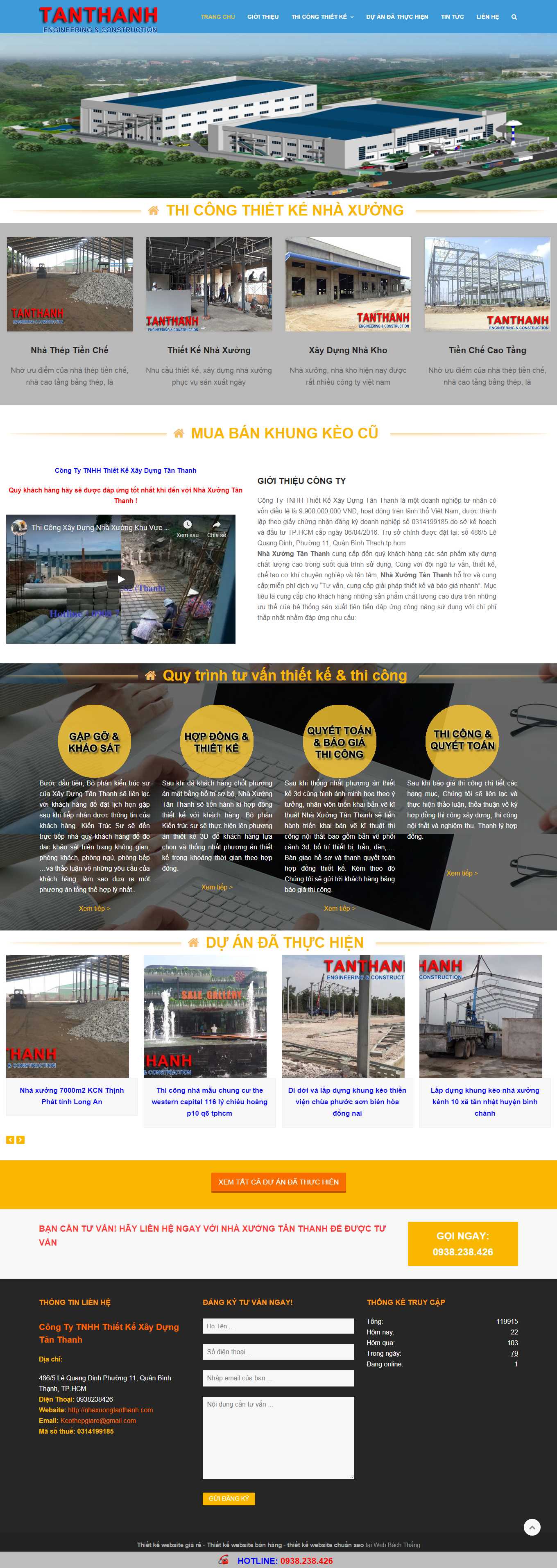 Thiết kế Website web xây dựng - nhaxuongtanthanhcom