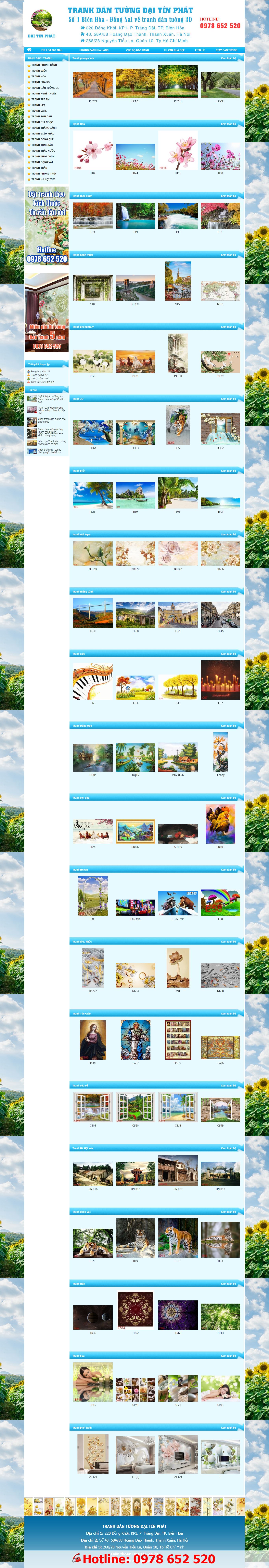[vietcanvas] Thiết kế Website web bán tranh 3d - tranhuvbienhoacom