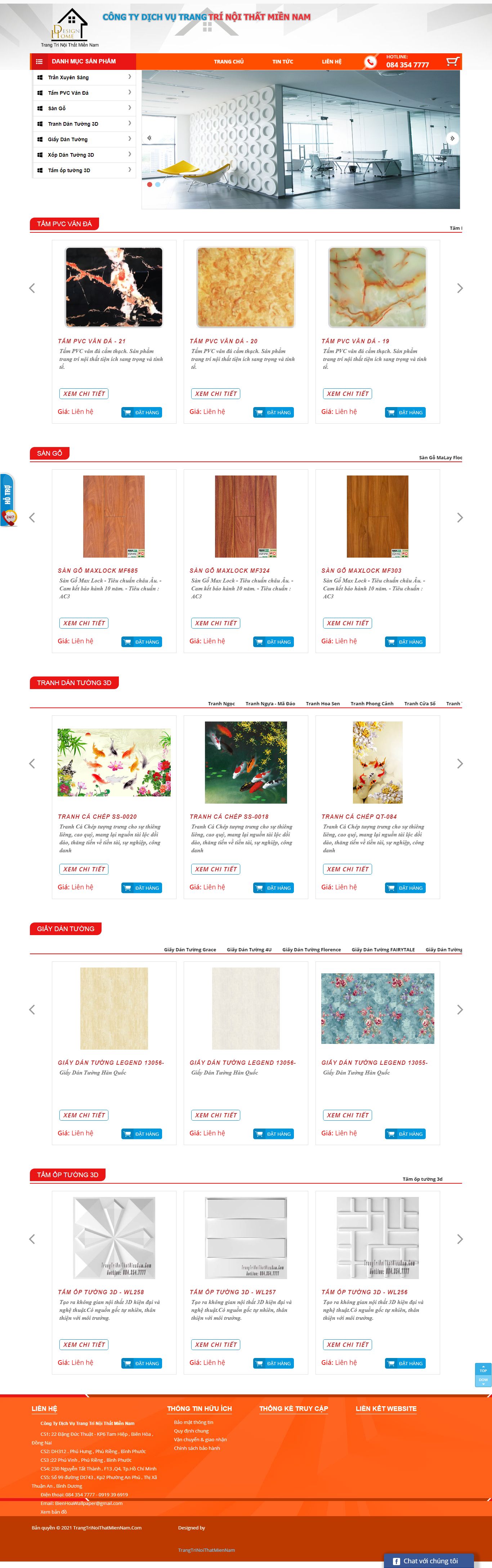 [vietcanvas] Thiết kế Website web bán tranh 3d - trangtrinoithatmiennamcom