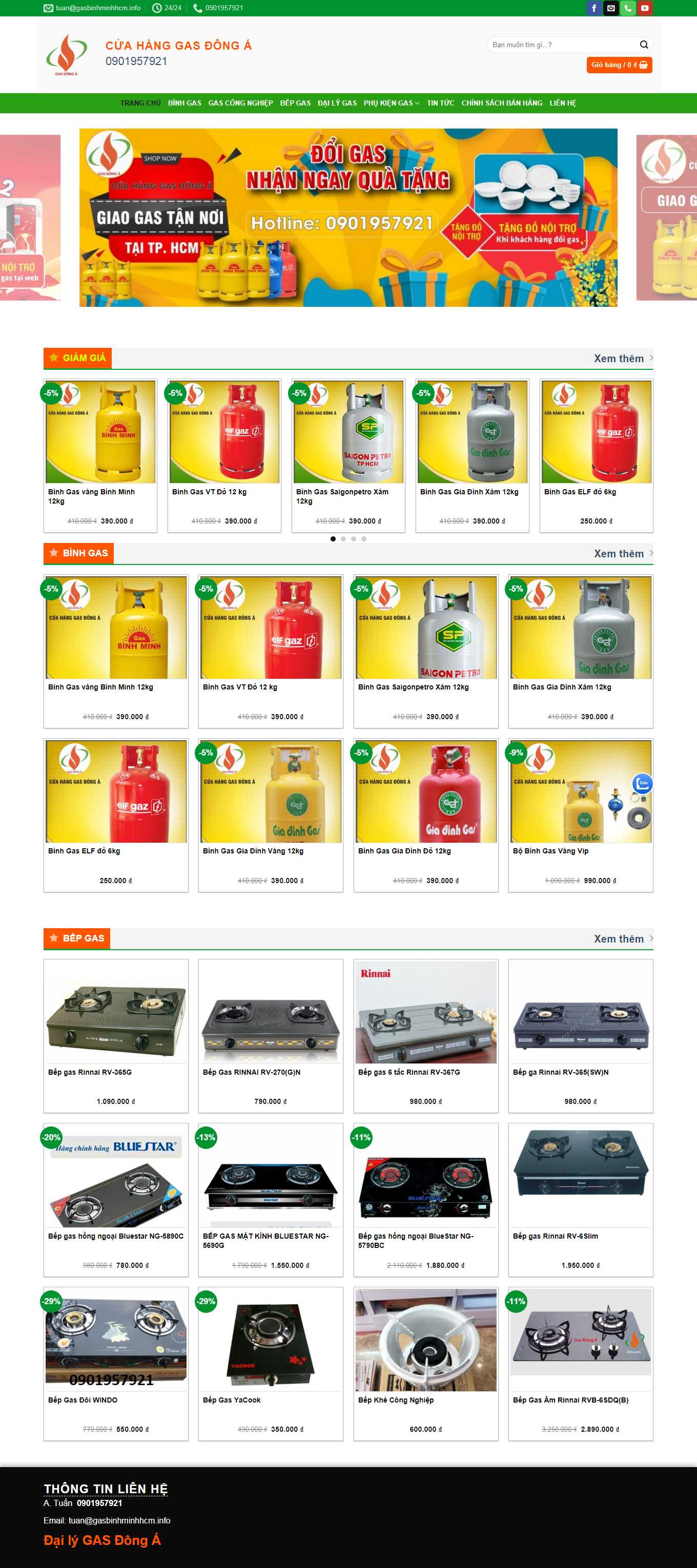 [bepgashathanh] Thiết kế Website web giao ga - gasdongacom