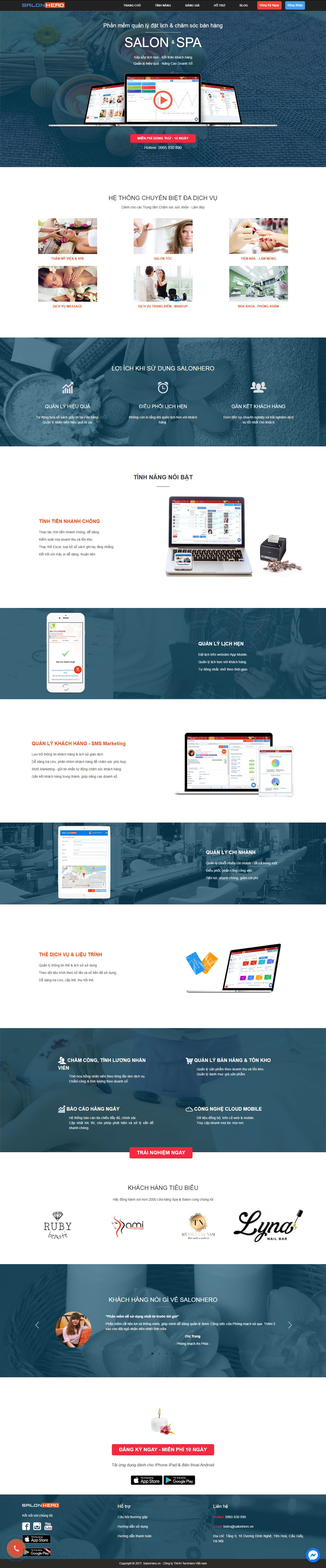 [euphorea] Thiết kế Website web salon nails - salonherovn