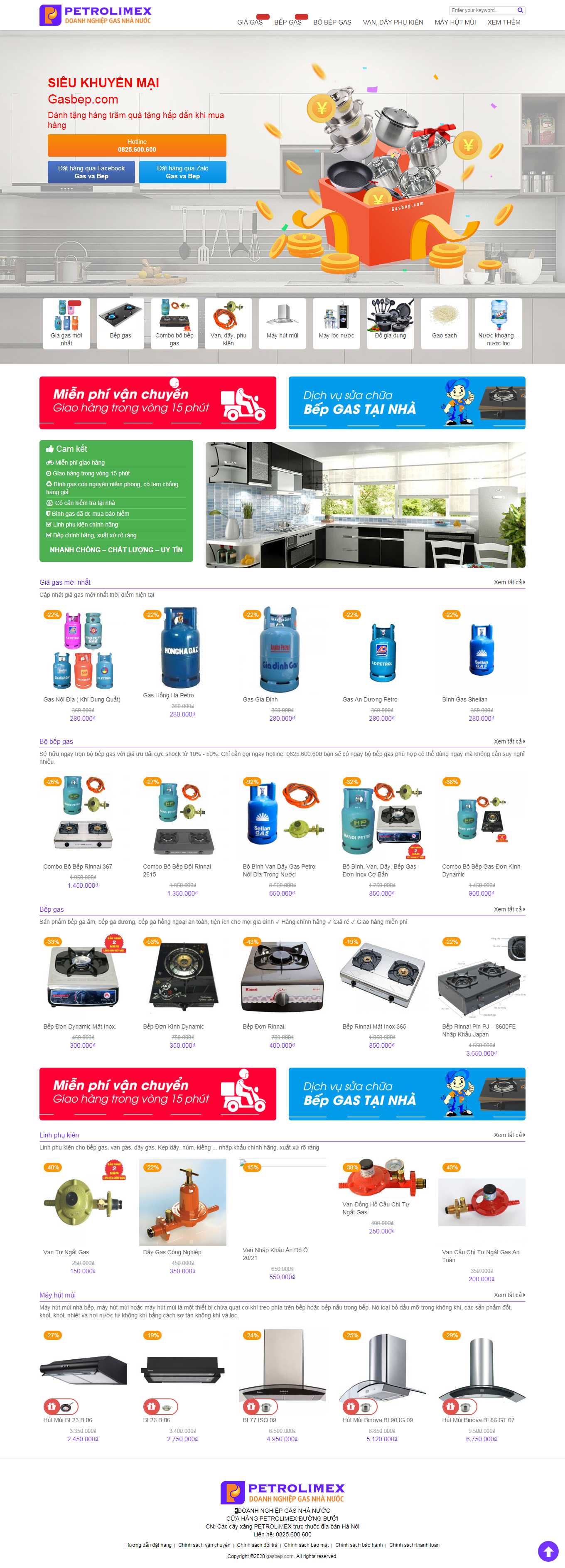 [bepgashathanh] Thiết kế Website web giao ga - gasbepcom