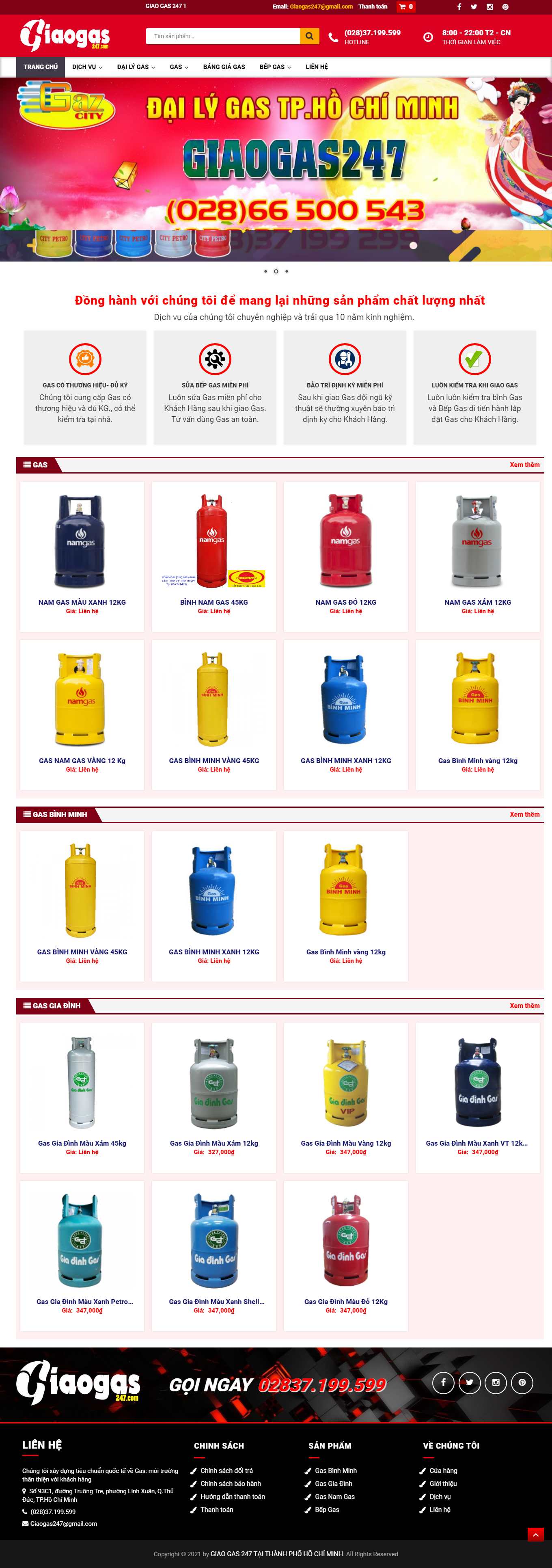 [bepgashathanh] Thiết kế Website web giao ga - giaogas247com