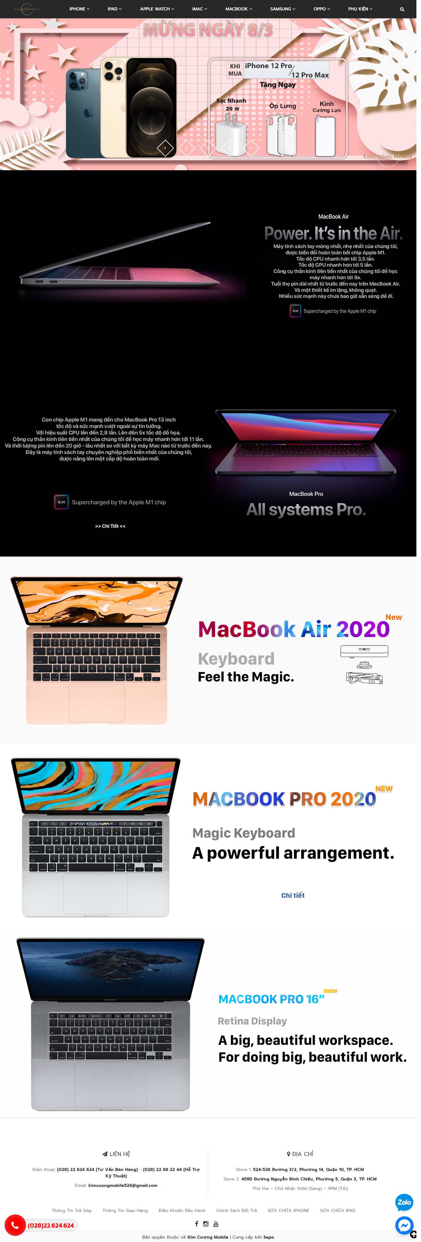 [techworldmobile] Thiết kế Website web bán điện đoại di động - kimcuongmobilecom