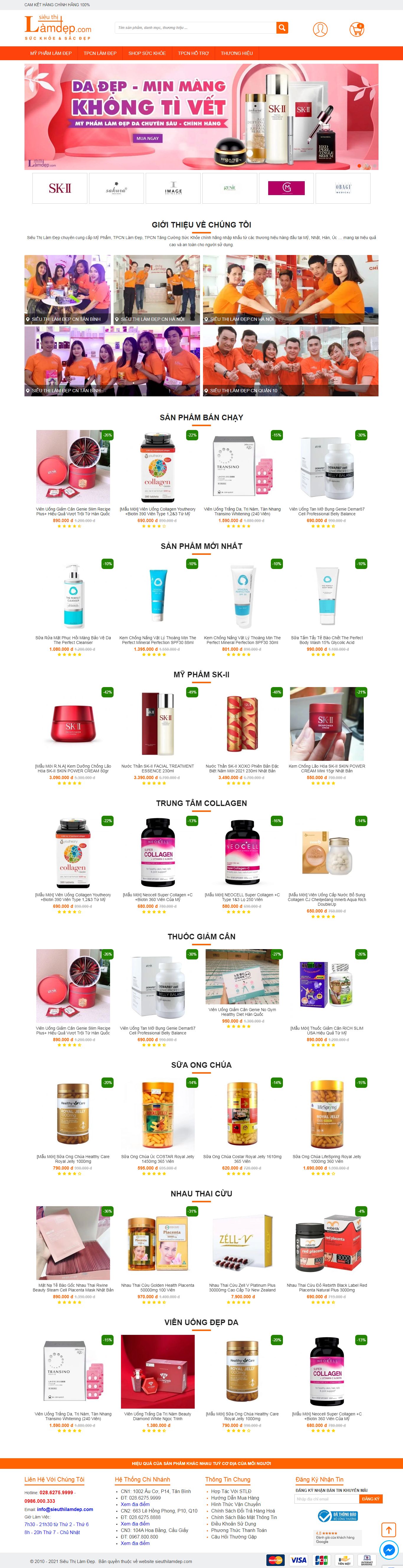 [] Thiết kế Website web mỹ phẩm làm đẹp - sieuthilamdepcom