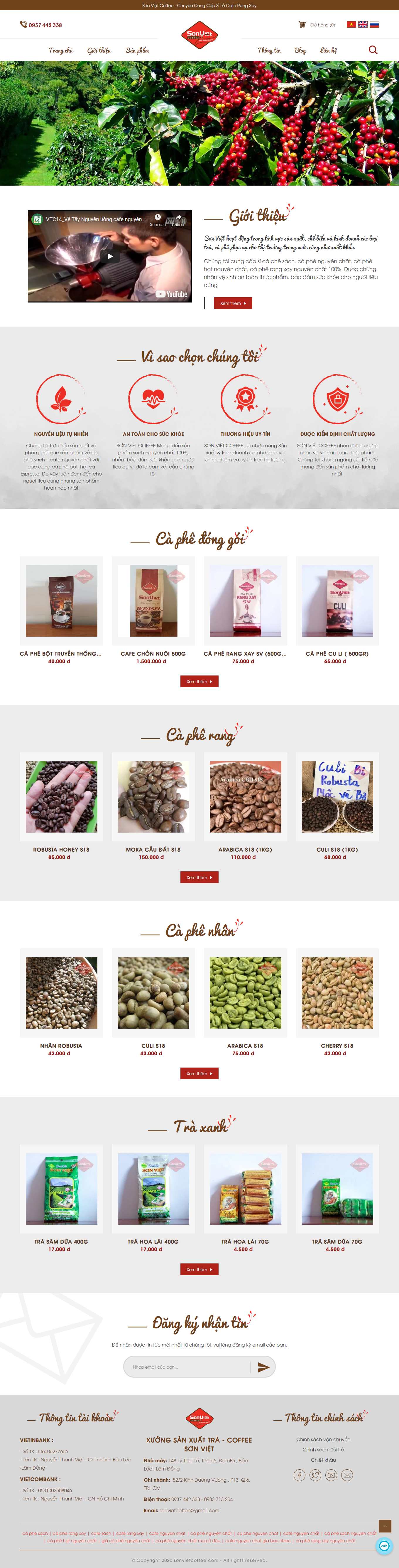 [kientruchdecor] Thiết kế Website web có sẵn - sonvietcoffeecom