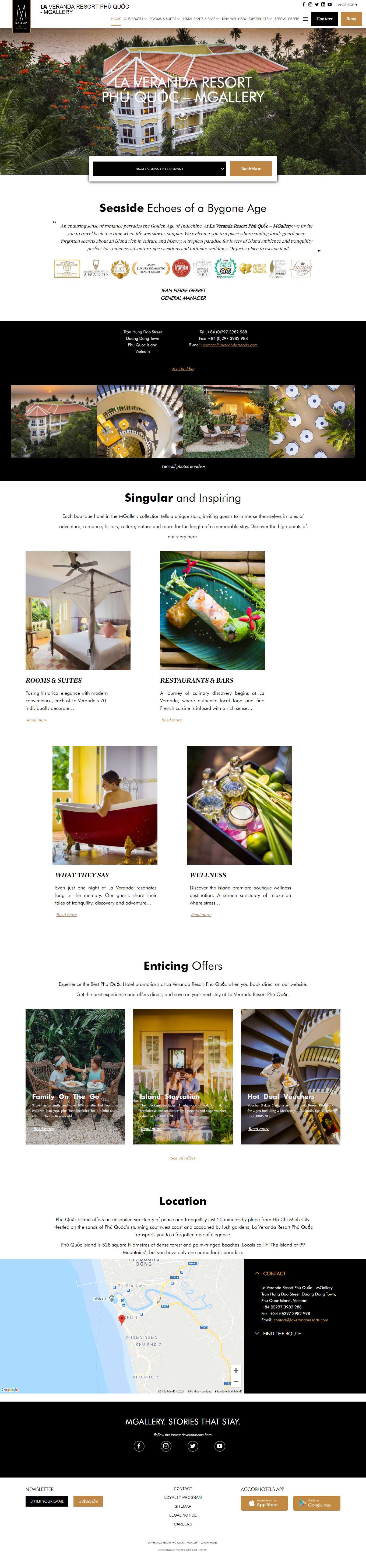 [yendungresort] Thiết kế Website web khu resort - laverandaresortscom