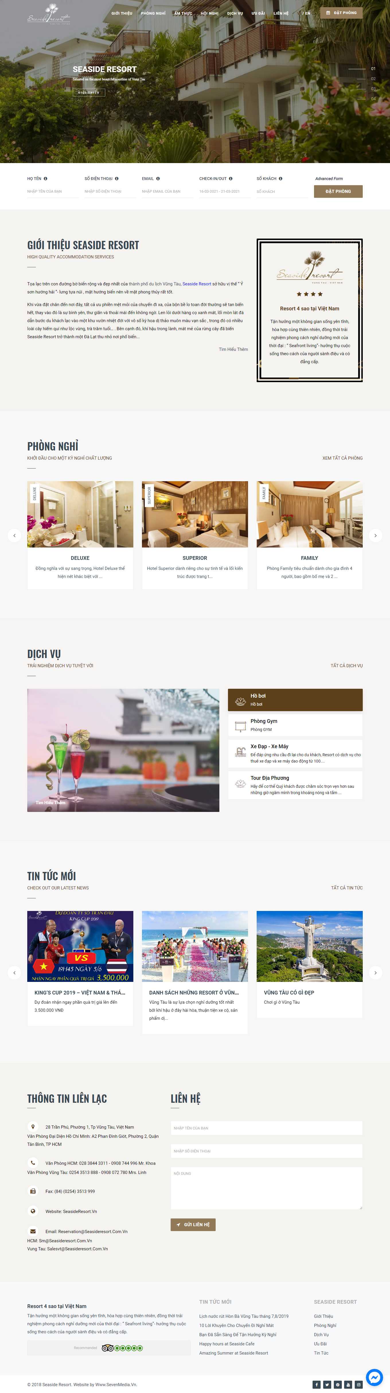 [yendungresort] Thiết kế Website web khu resort - seasideresortvn