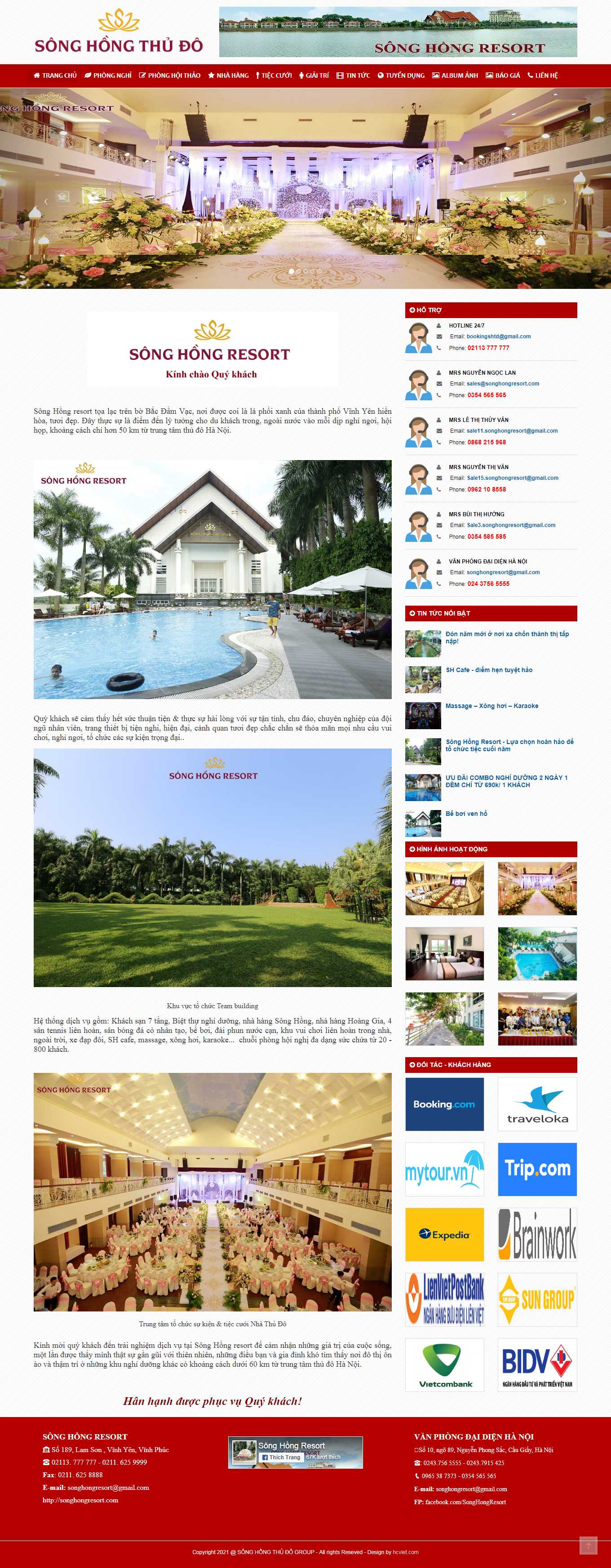 [yendungresort] Thiết kế Website web khu resort - songhongresortcom