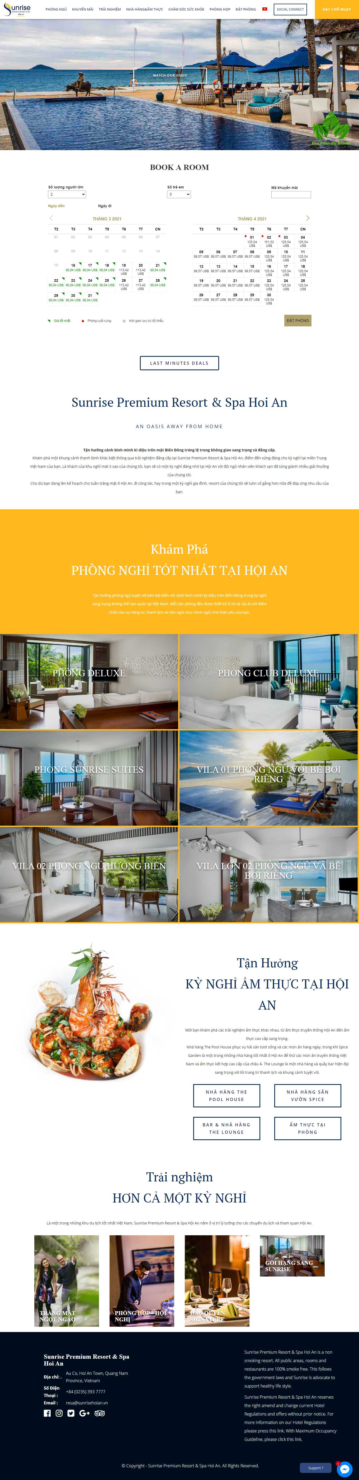 [yendungresort] Thiết kế Website web khu resort - sunrisehoianvn
