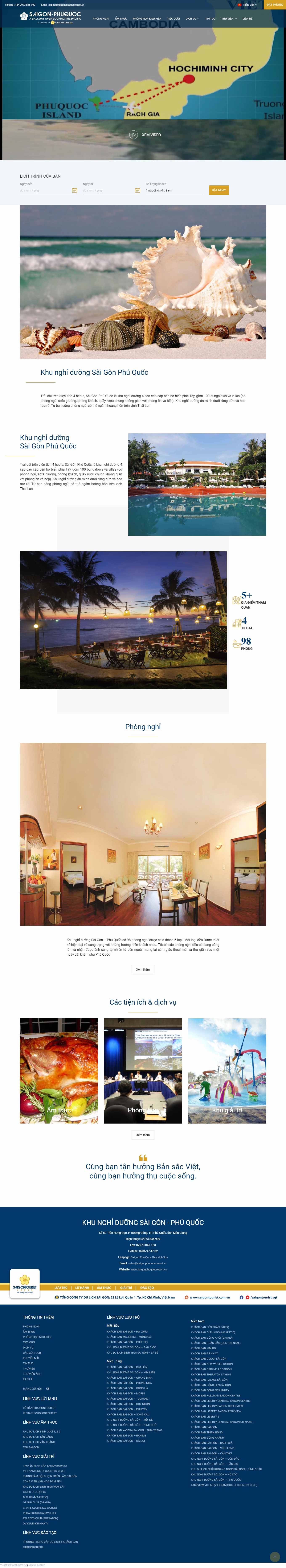 [yendungresort] Thiết kế Website web khu resort - saigonphuquocresortvn