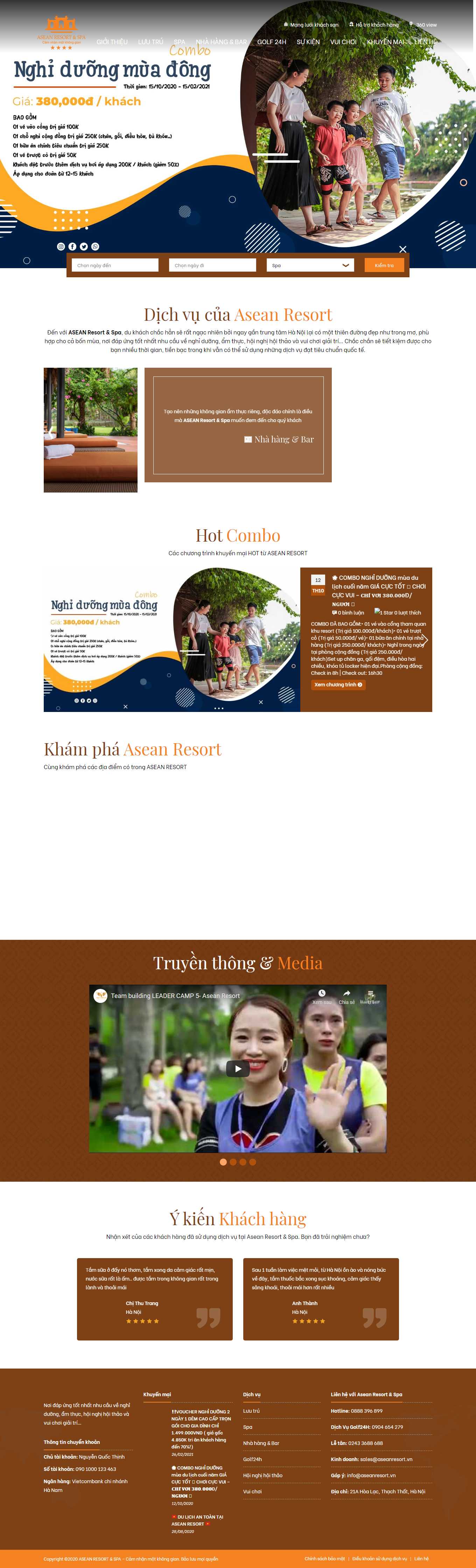 [yendungresort] Thiết kế Website web khu resort - aseanresortvn